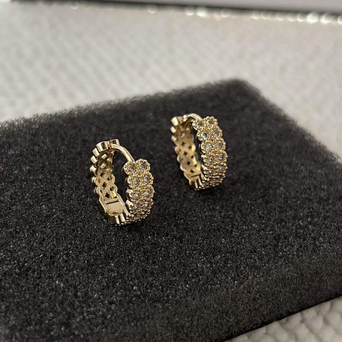 Other 15mm CZ Small Hoop Earrings for Men Women Size ONE SIZE - 4 Thumbnail