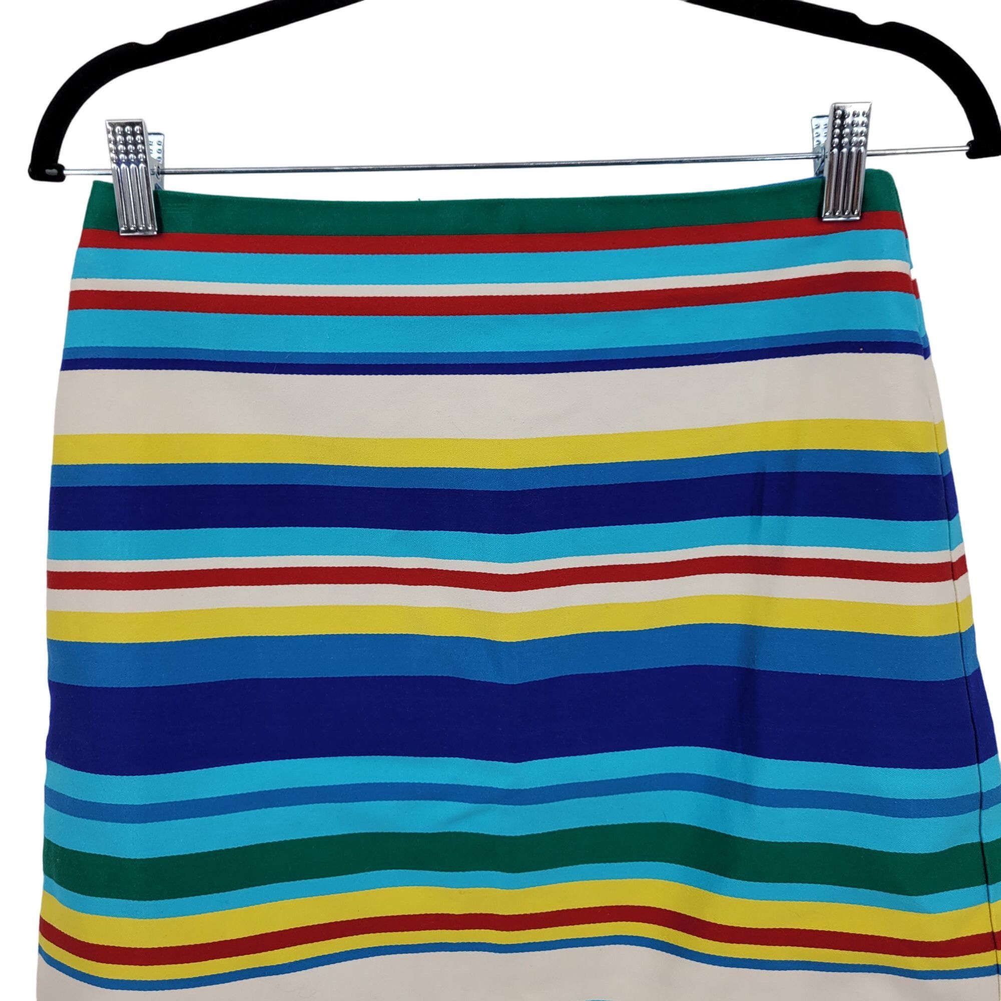 Talbots Talbots Petites Pencil Skirt 4P Multicolor Rainbow Striped Size 28" / US 6 / IT 42 - 4 Thumbnail