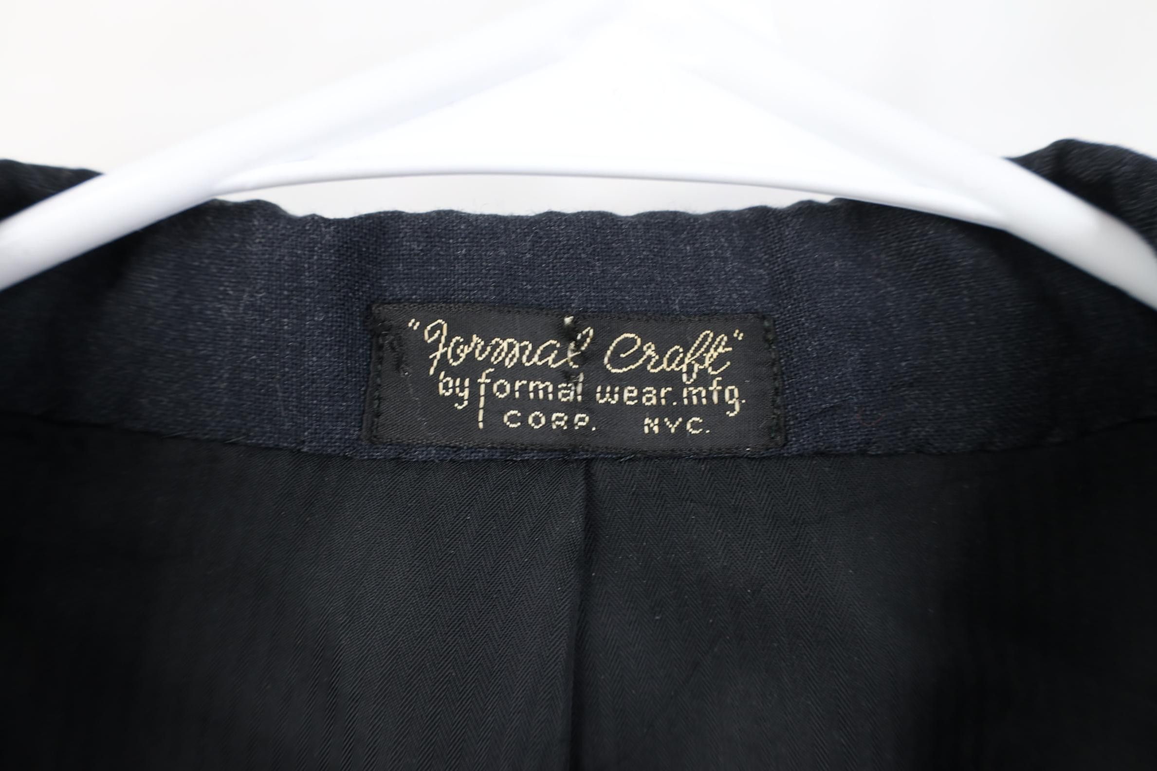 Vintage Vintage 40s 50s Tuxedo Suit Coat Blazer Jacket Tailcoat USA Size US XXL / EU 58 / 5 - 8 Thumbnail