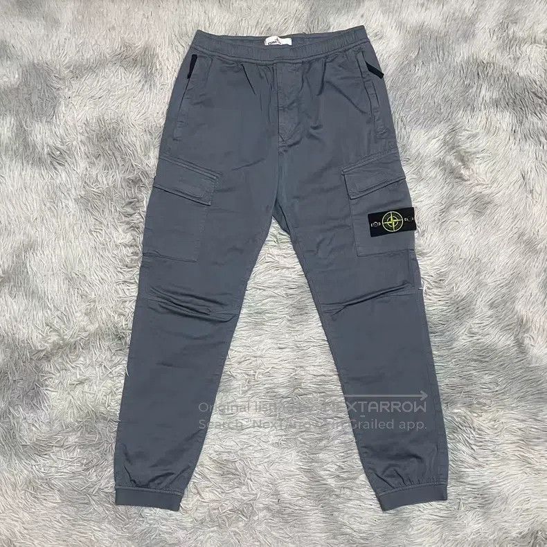 Stone Island Stone Island Double Pocket Washed Work Pants Trousers Haze Size US 31 - 1 Thumbnail