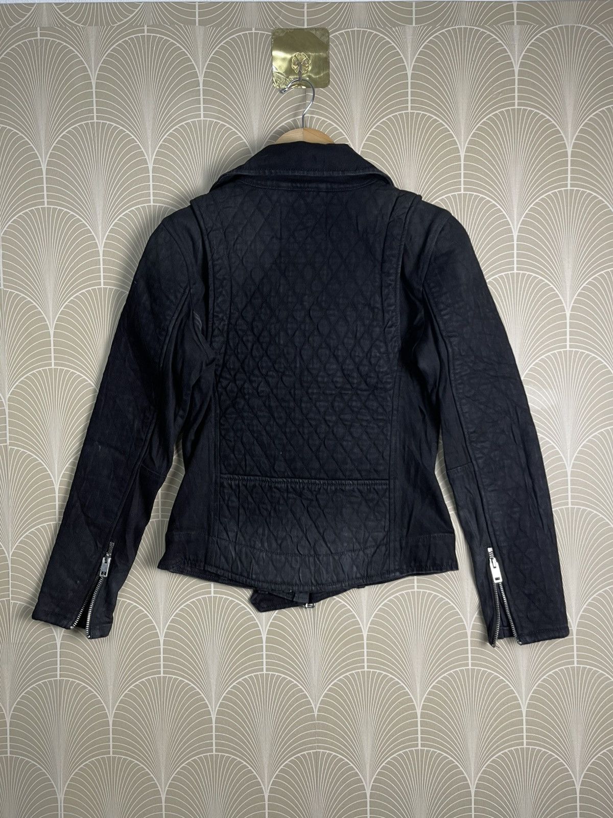 Diesel VINTAGE DIESEL QUILTED DOUBLE COLLAR BIKER JACKET Size US XS / EU 42 / 0 - 2 Thumbnail