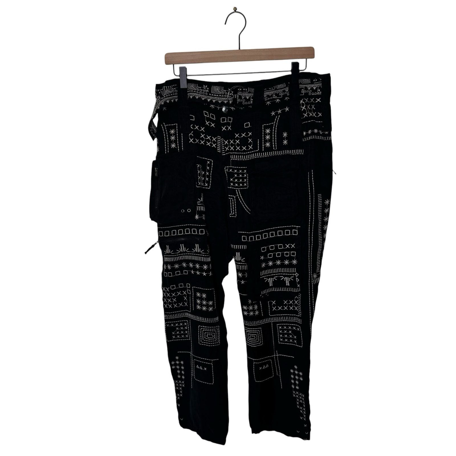 Johnny Was JOHNNY WAS BLAKE CARGO PANT Black Size 8 Size 30" / US 8 / IT 44 - 3 Thumbnail