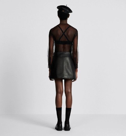 Dior o1sh3x0225 'CD' Button Short Skirt in Black Size 30" / US 8 / IT 44 - 6 Thumbnail
