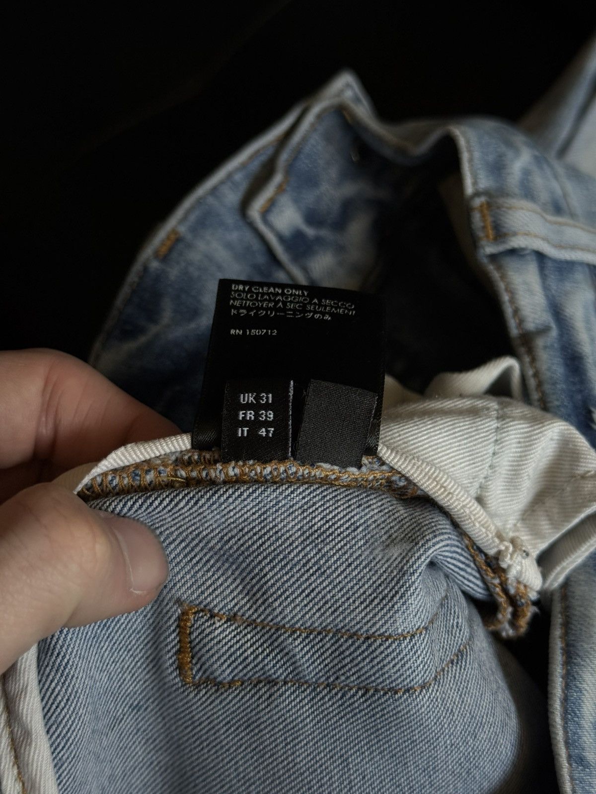 Amiri Amiri Blue Jeans Black Bandanna Patch Size 31 Flawless 🧼 Size US 31 - 20 Thumbnail
