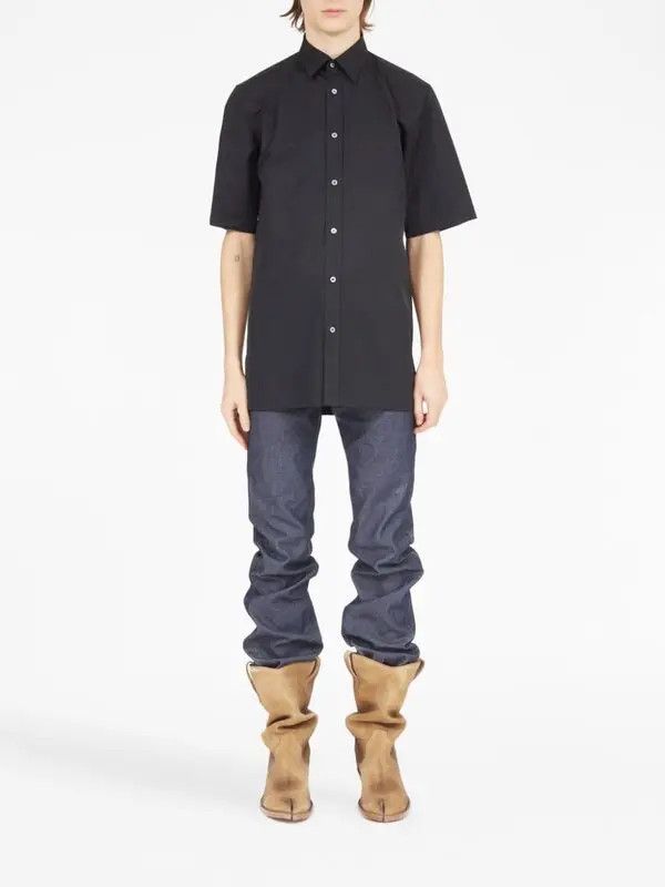 Maison Margiela oc11z0925 Short-Sleeved Shirt in Black Size US XL / EU 56 / 4 - 2 Thumbnail