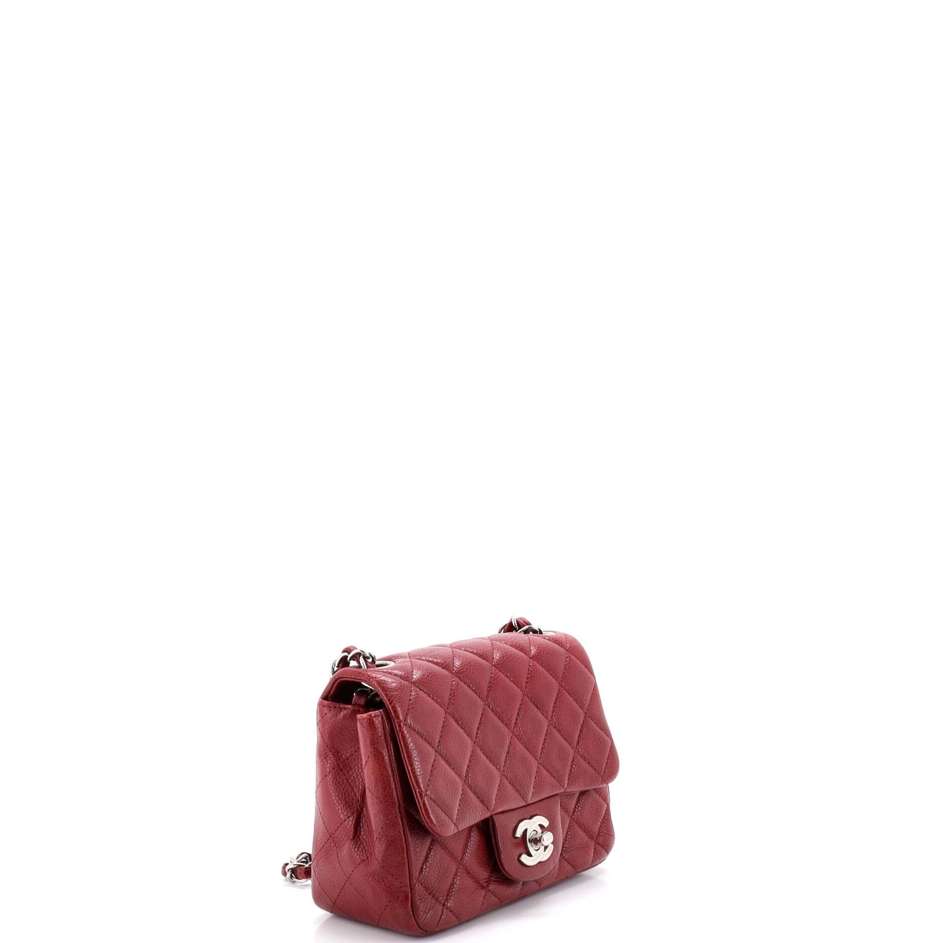 Chanel Vintage Square Classic Single Flap Bag Quilted Caviar Mini Size ONE SIZE - 1 Thumbnail