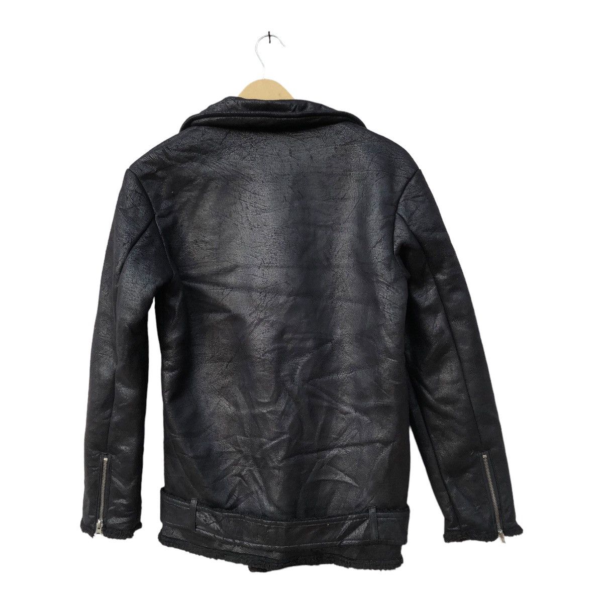 Japanese Brand Shearling Punks Jacket SLY Nice Black Size US S / EU 44-46 / 1 - 2 Thumbnail
