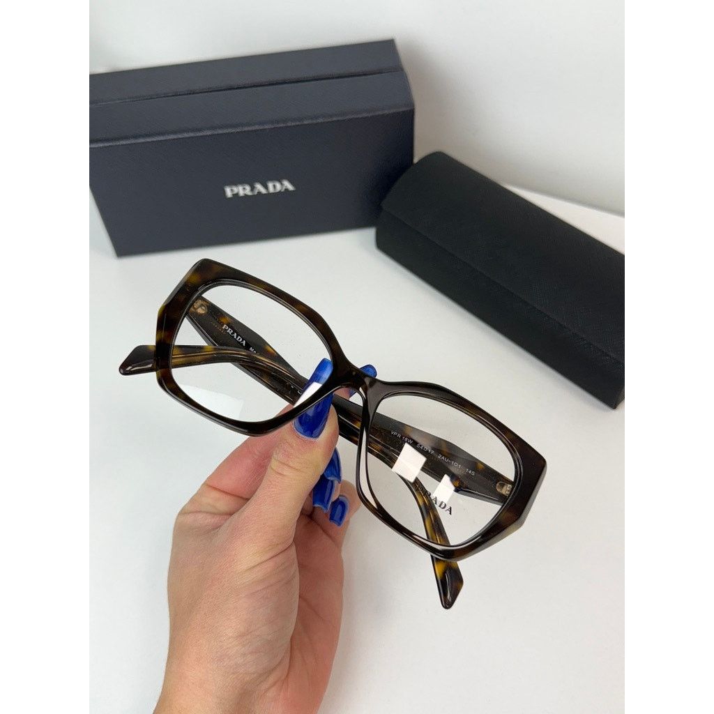 Prada NEW Prada PR18WV Eyeglass Frames in Havana Brown Size ONE SIZE - 2 Thumbnail