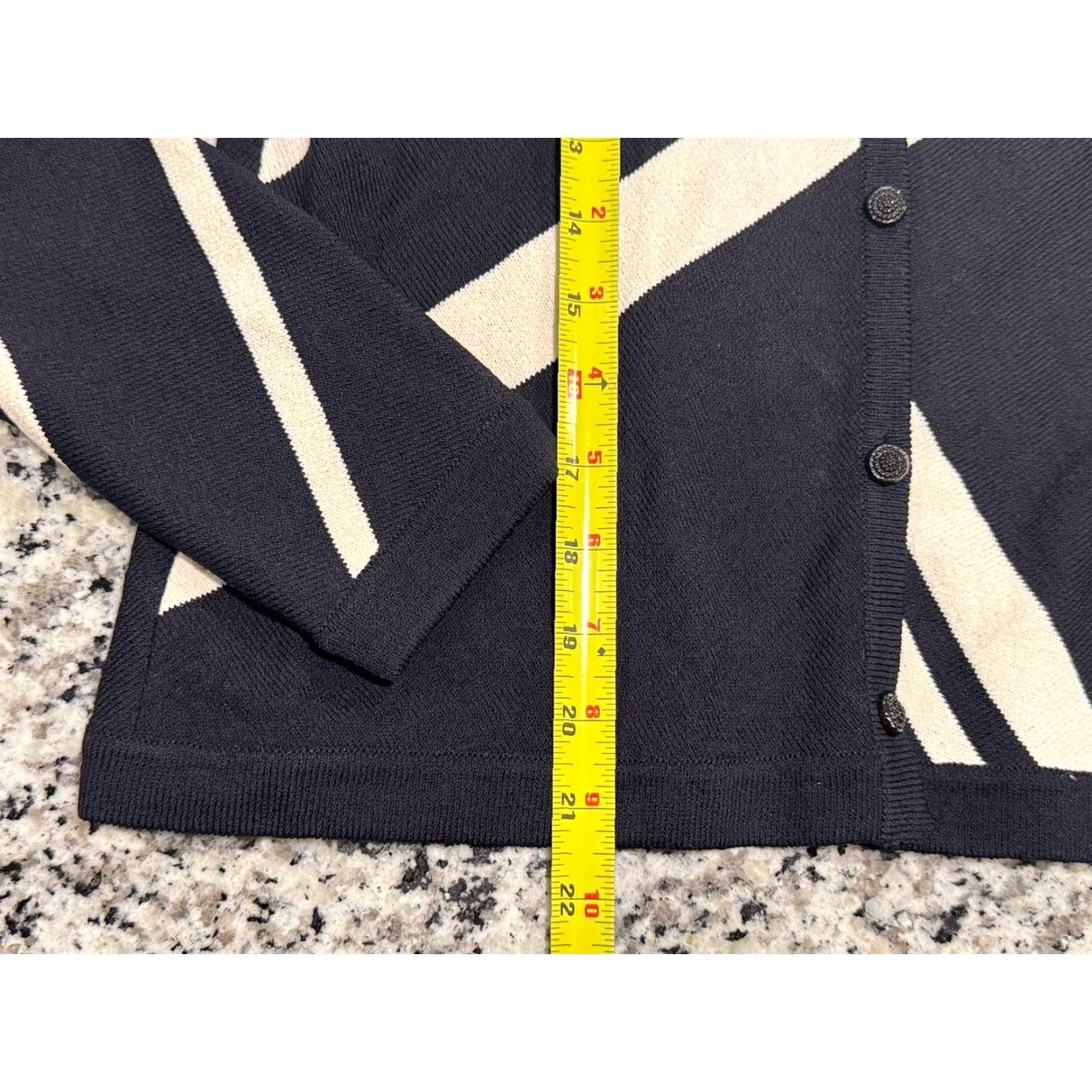 St. John St John Collection Knit Cardigan Jacket Geometric Print Embellished Buttons Women 2 Multicolor Cardigan Knit Button Geometric St John Collection Size XS / US 0-2 / IT 36-38 - 3 Thumbnail