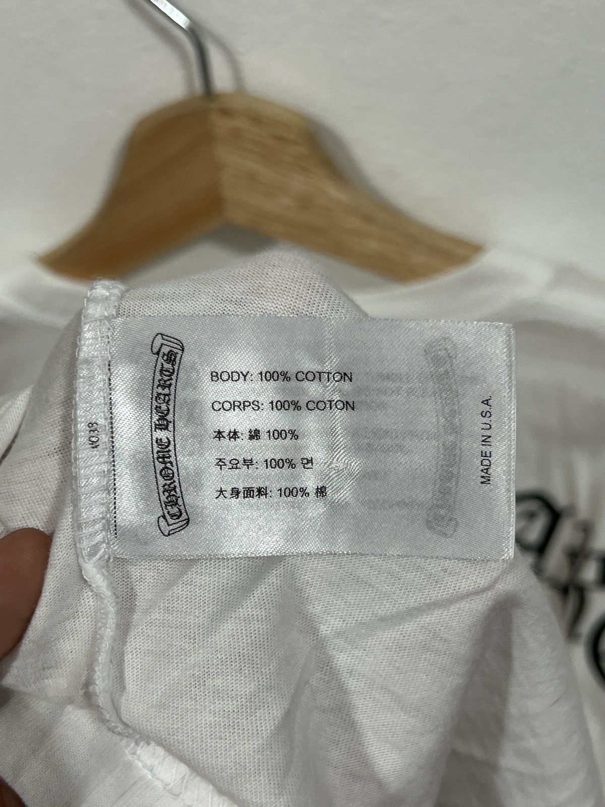 Chrome Hearts Chrome Hearts Scroll USA Logo White Tee Size US M / EU 48-50 / 2 - 7 Thumbnail