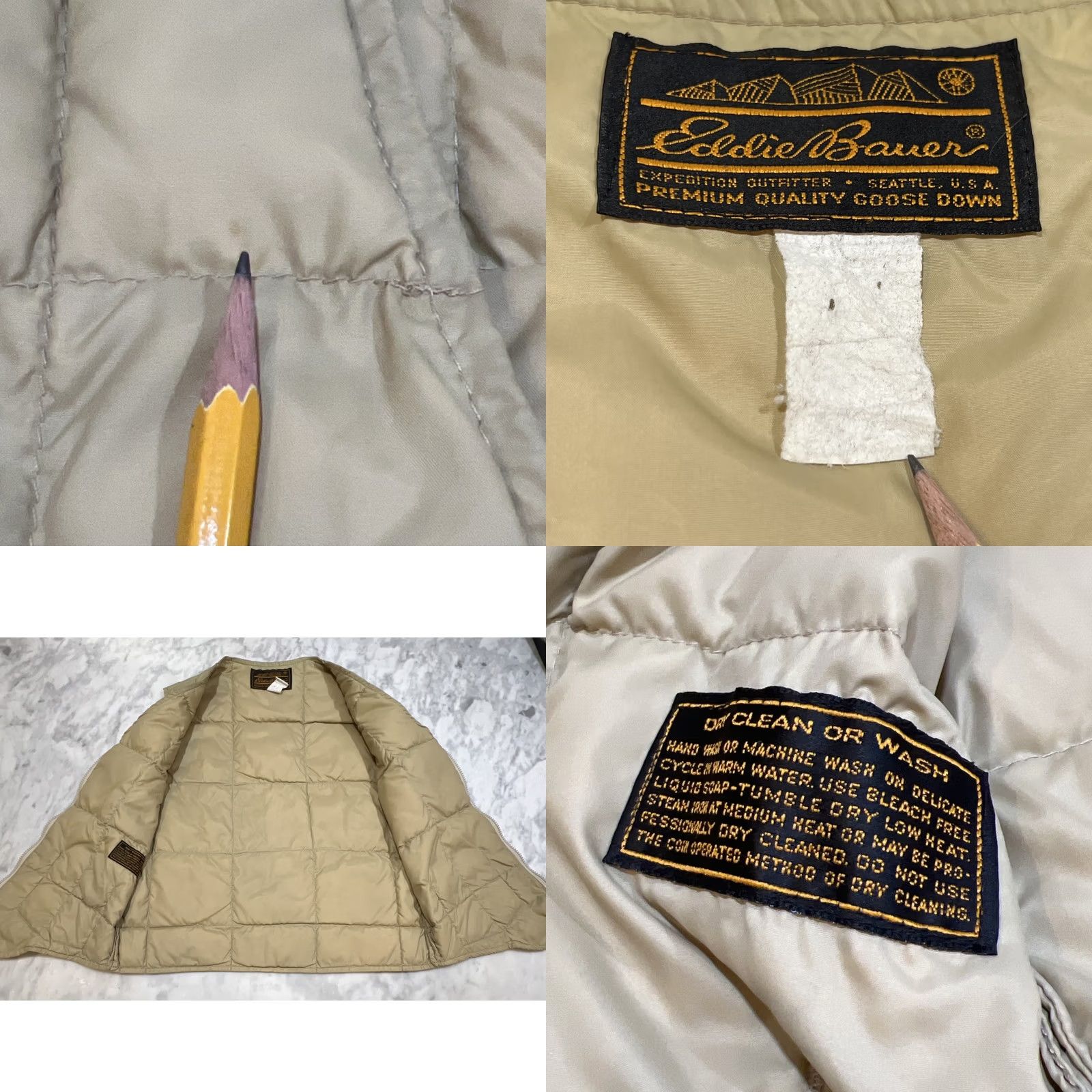 Eddie Bauer VINTAGE Eddie Bauer Goose Down Vest Men M Tan Pockets Zipper Outdoors 1970s Size US M / EU 48-50 / 2 - 10 Thumbnail