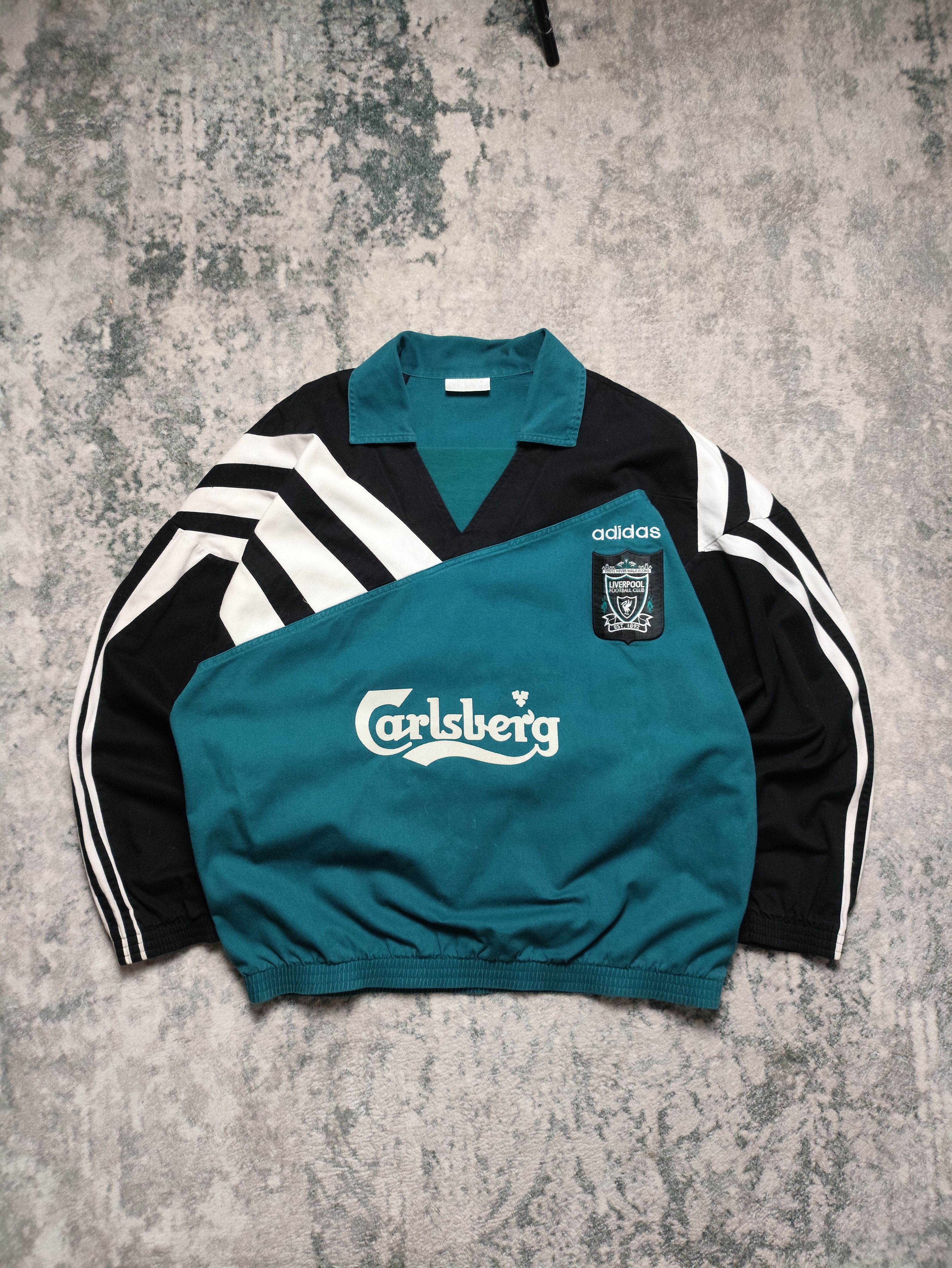 Adidas × Vintage Vintage 90s Adidas Liverpool Jacket Football Soccer RARE Size US L / EU 52-54 / 3 - 1 Thumbnail