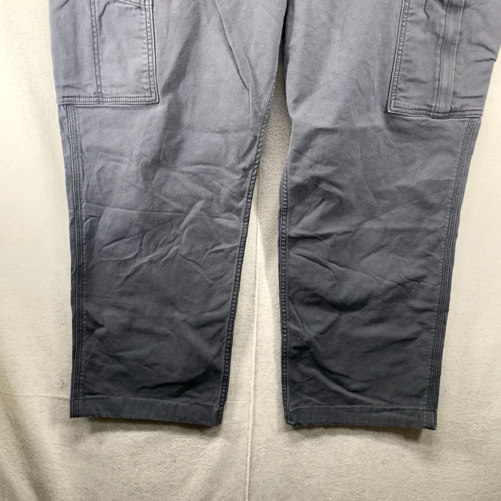 Carhartt VINTAGE Carhartt Work Pants Men 42W x 30in Gray Utility Carpenter Rigid Flex Workwear Size US 42 / EU 58 - 6 Thumbnail