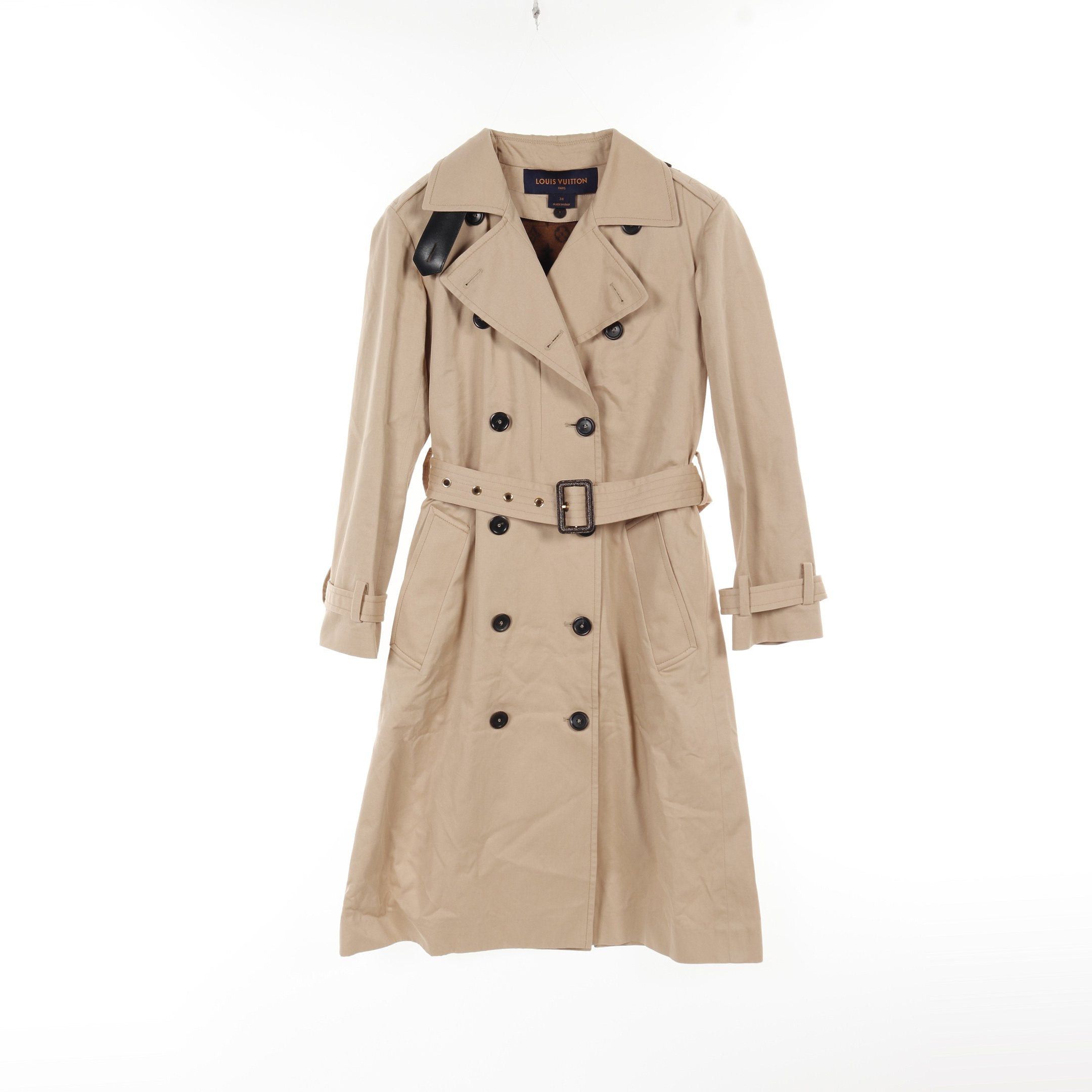 Louis Vuitton Louis Vuitton Trench Coat Cotton Beige Dark Brown Monogram Lining Size ONE SIZE - 1 Thumbnail