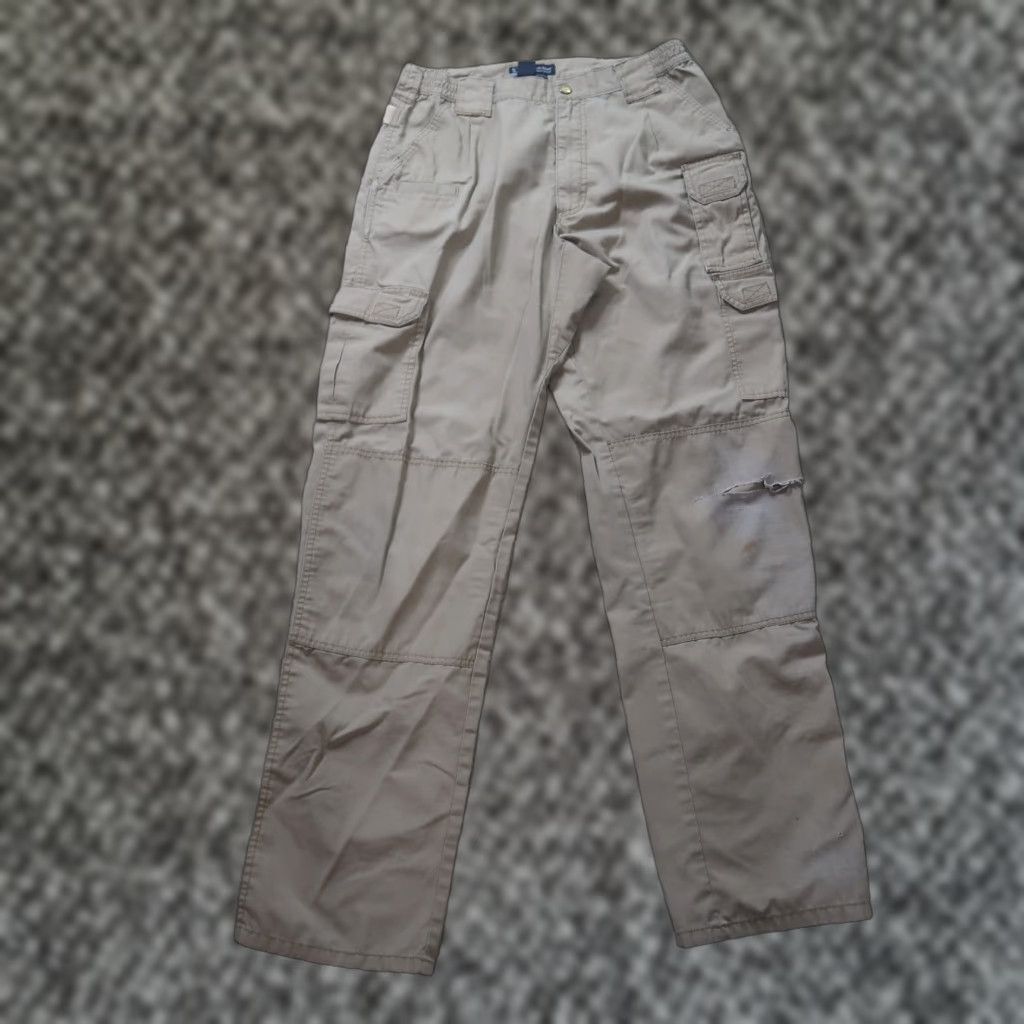 Vintage 5.11 Tactical Pants Men 32x36 Cargo Pants Distressed Beige Workwear Casual Size US 32 / EU 48 - 1 Thumbnail
