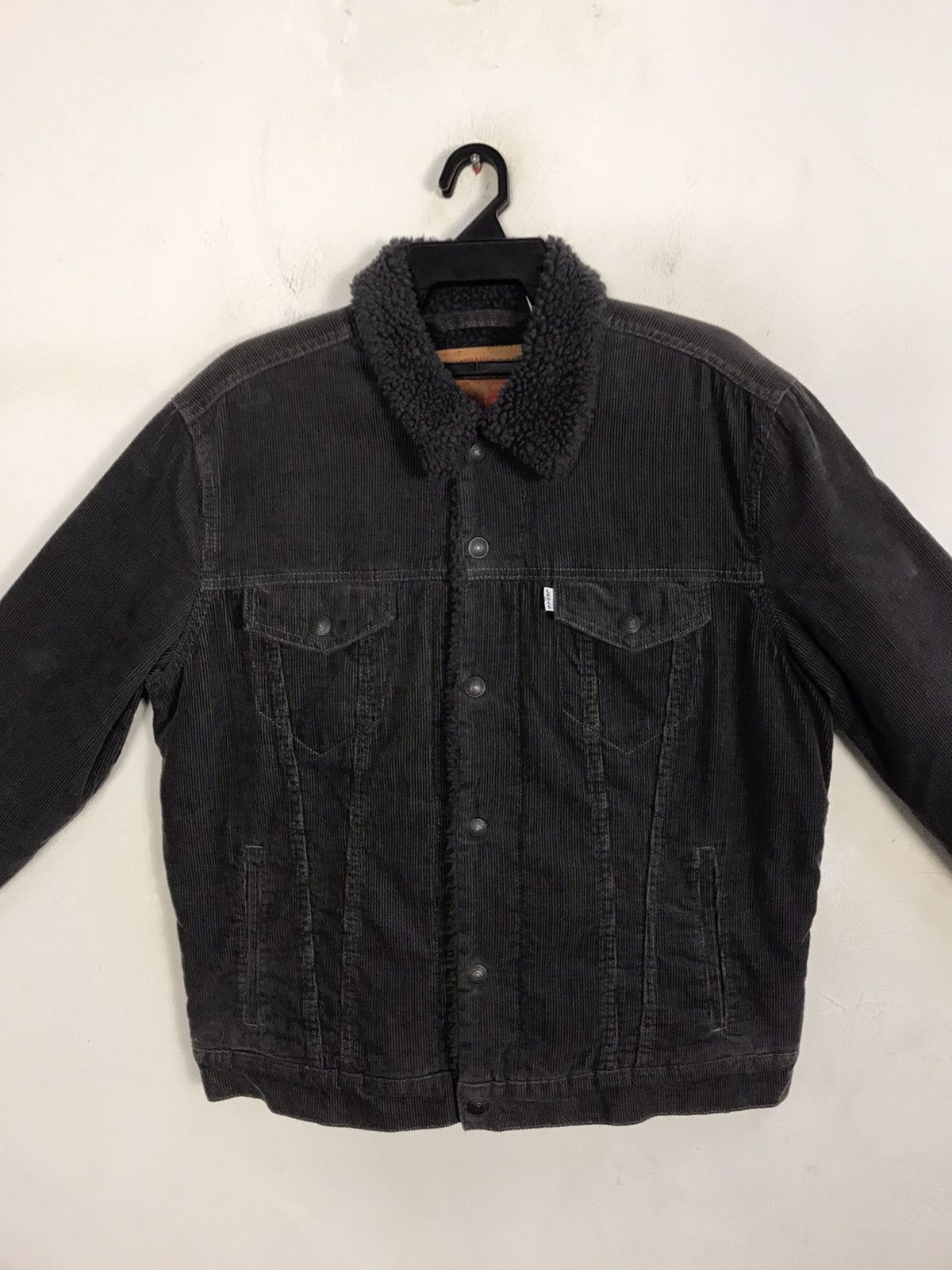 Japanese Brand Vtg Levi’s Strauss Sherpa Jacket Corduroy Distressed Design Size US L / EU 52-54 / 3 - 3 Thumbnail