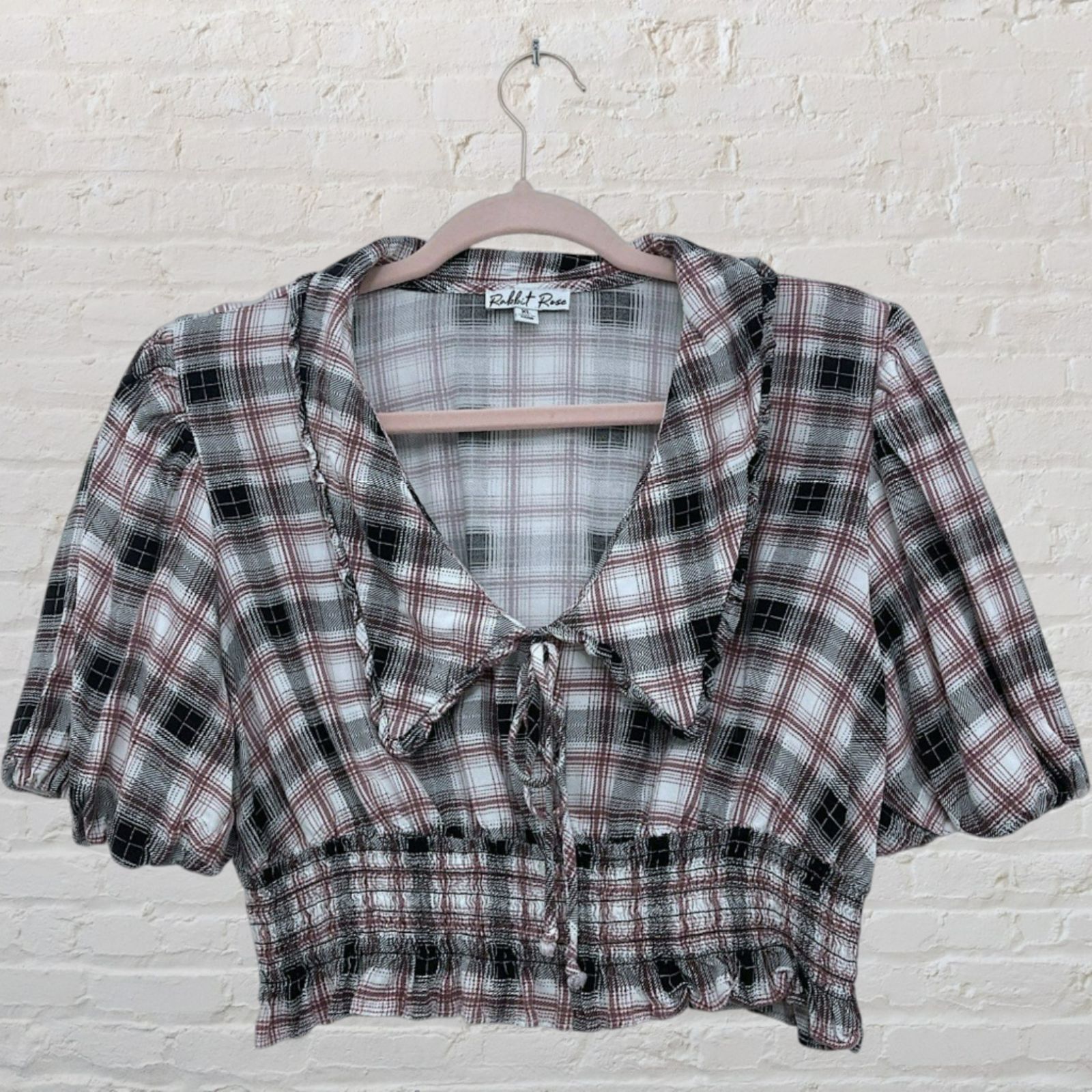 Other Y2K Plaid Smocked Crop Top M/L Size M / US 6-8 / IT 42-44 - 2 Thumbnail