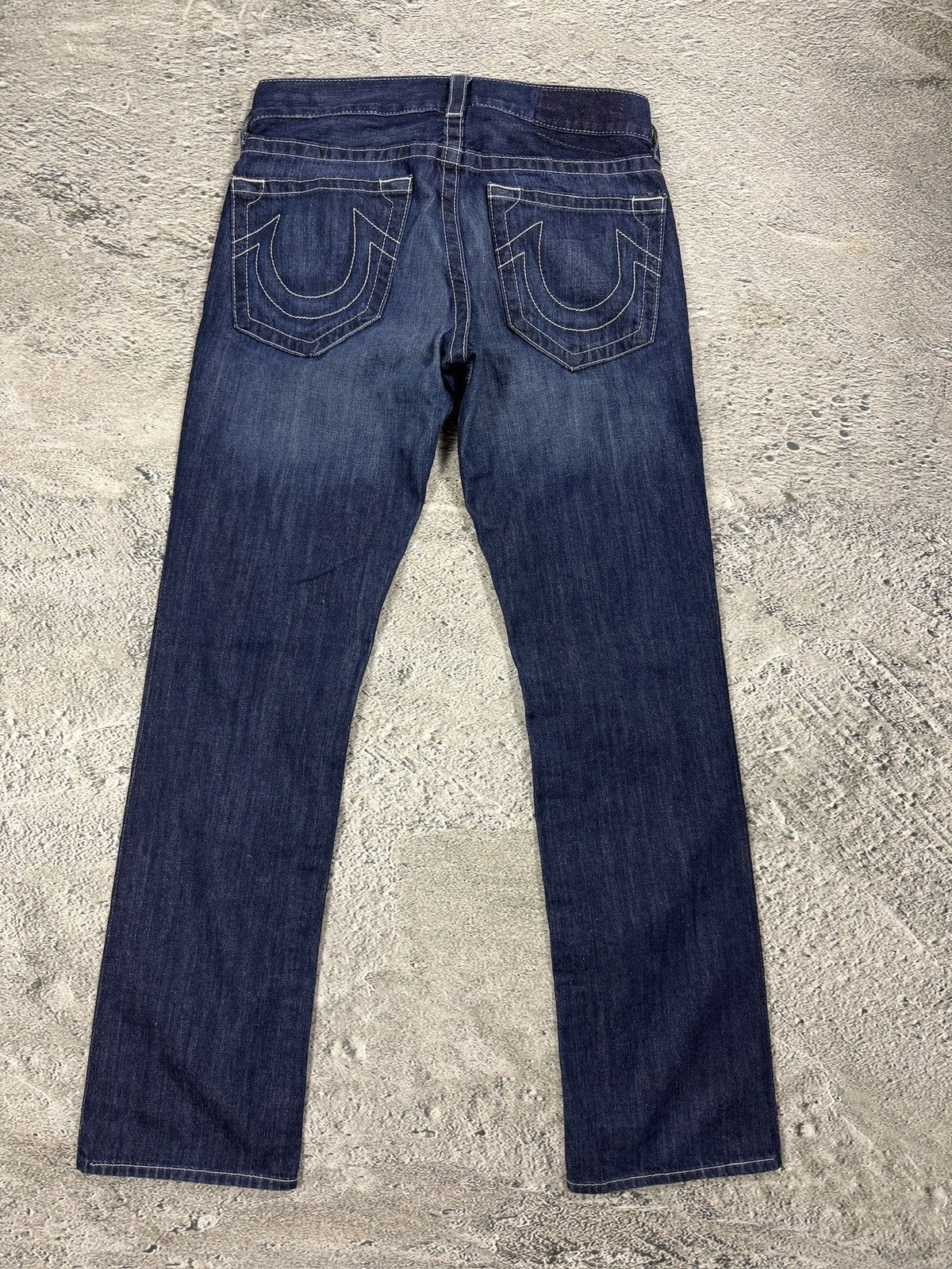 True Religion True Religion jeans blue white stitching straight Y2K Size US 31 - 1 Thumbnail