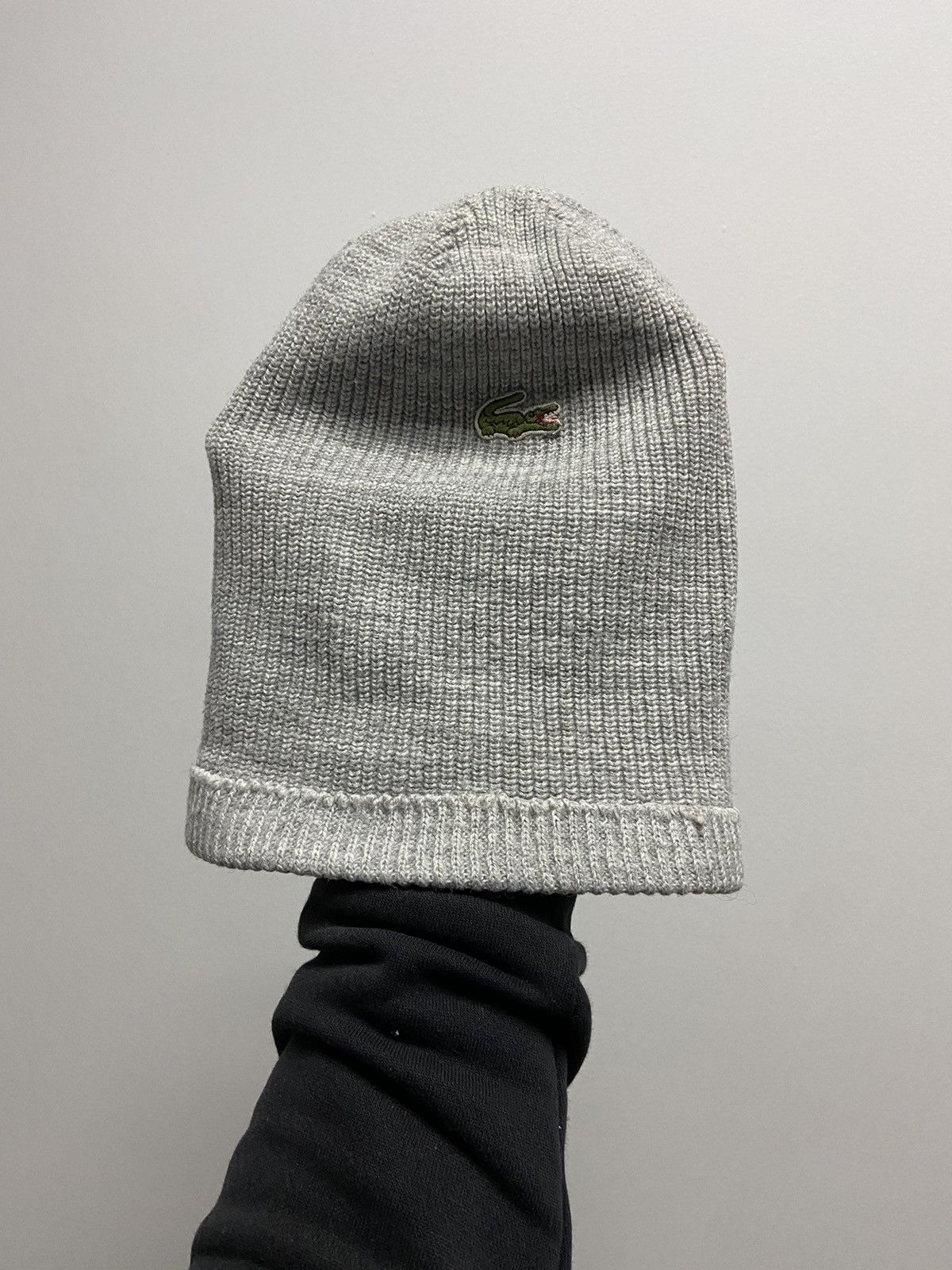 Lacoste × Vintage Lacoste chemise Hat Vintage Logo crocodile beanie Size ONE SIZE - 1 Thumbnail