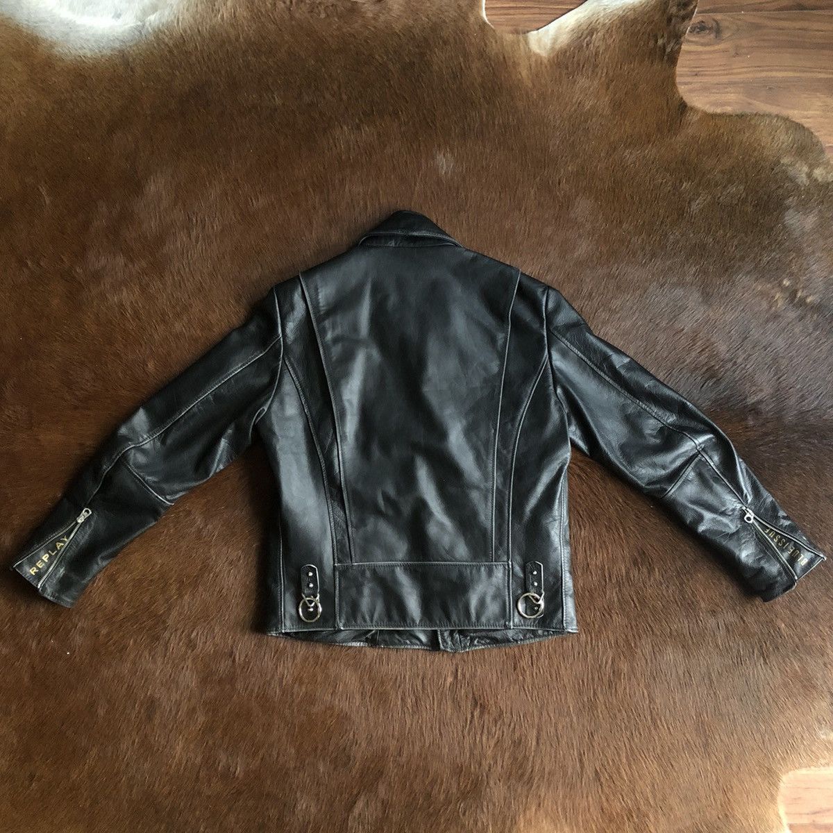 Replay Replay Blue Issue Leather Jacket Size US M / EU 48-50 / 2 - 3 Thumbnail