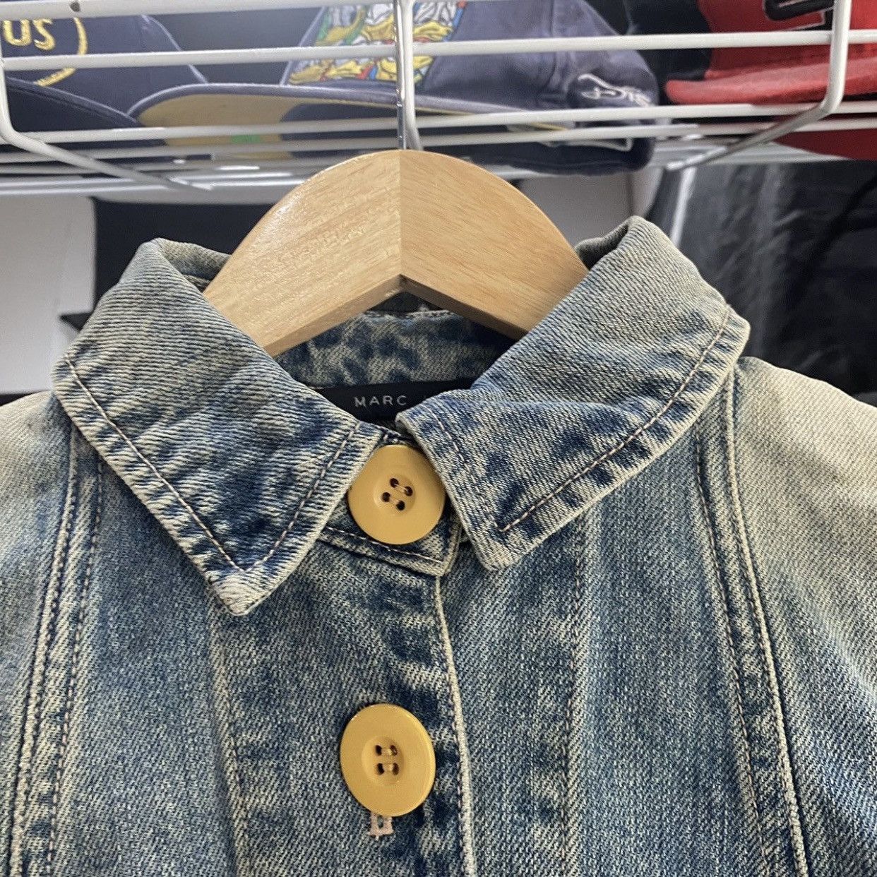 Marc Jacobs Vintage Y2K Marc Jacobs Puff Sleeve Denim Trucker Jacket Size S / US 4 / IT 40 - 7 Thumbnail