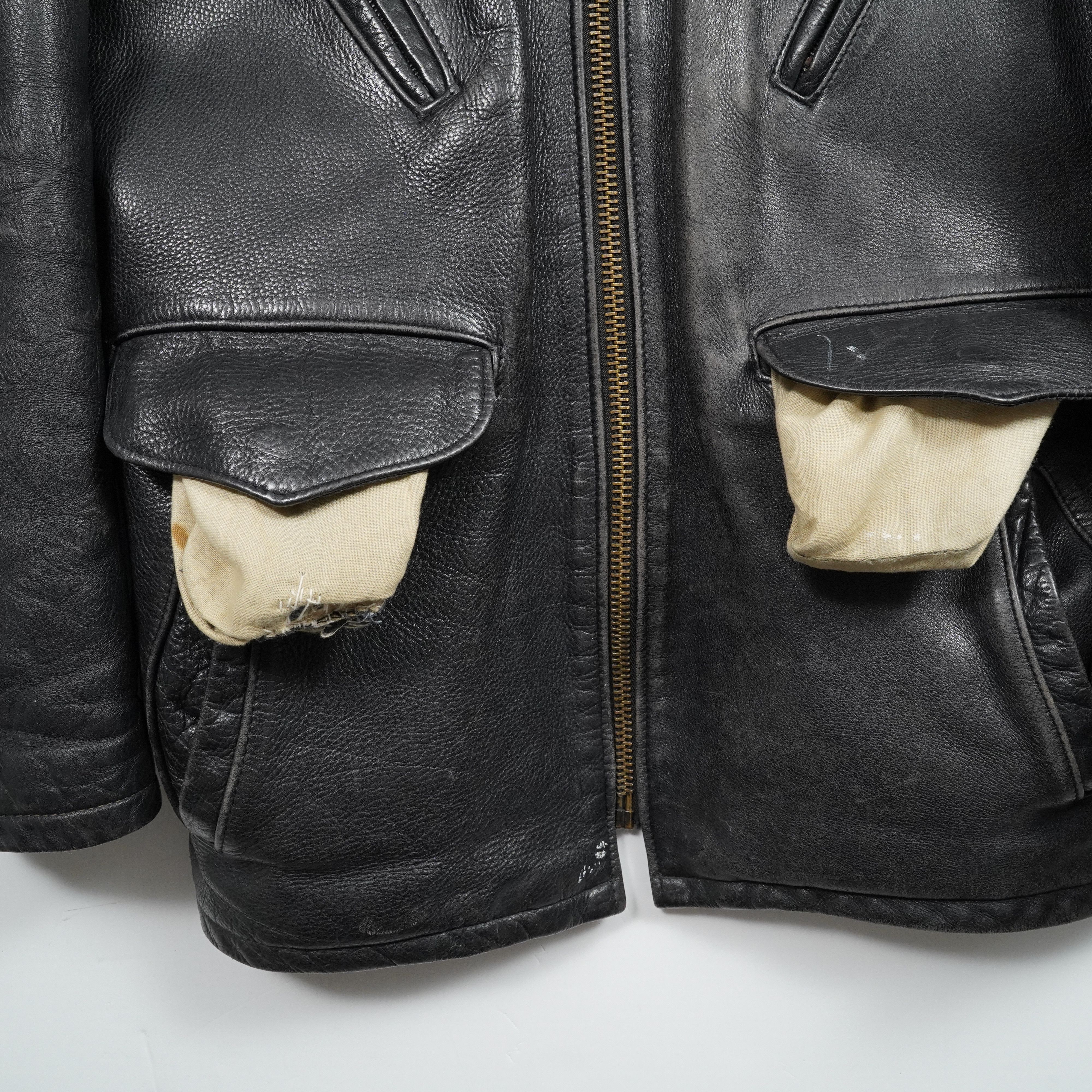 Schott Vintage Schott 685 Leather Car Coat Jacket Black USA Sz 40 Size US M / EU 48-50 / 2 - 7 Thumbnail