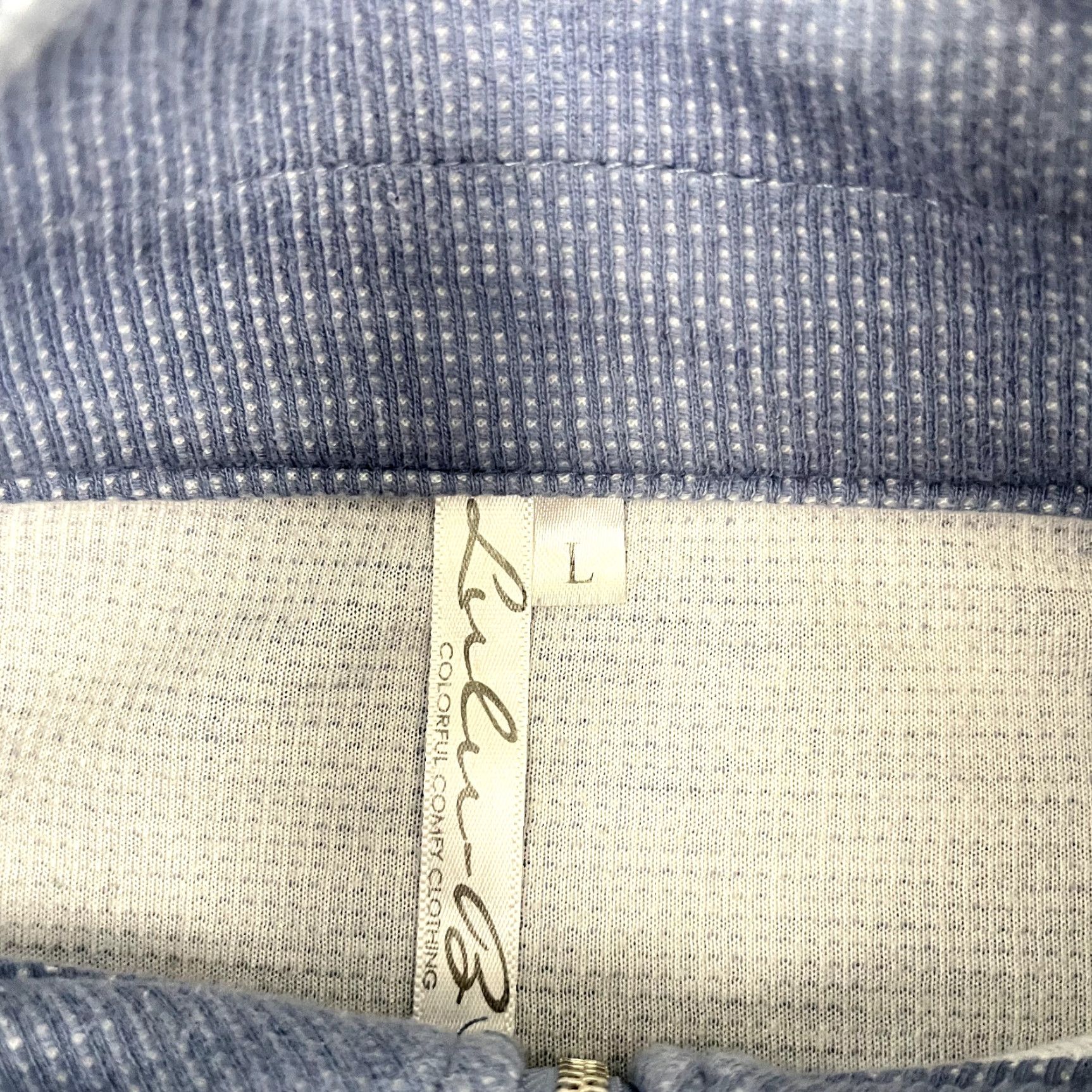 Vintage VINTAGE LULU-B Pullover Womens Large Blue Half Zip Stretch Kangaroo Pocket Tennis Golf Size L / US 10 / IT 46 - 3 Thumbnail