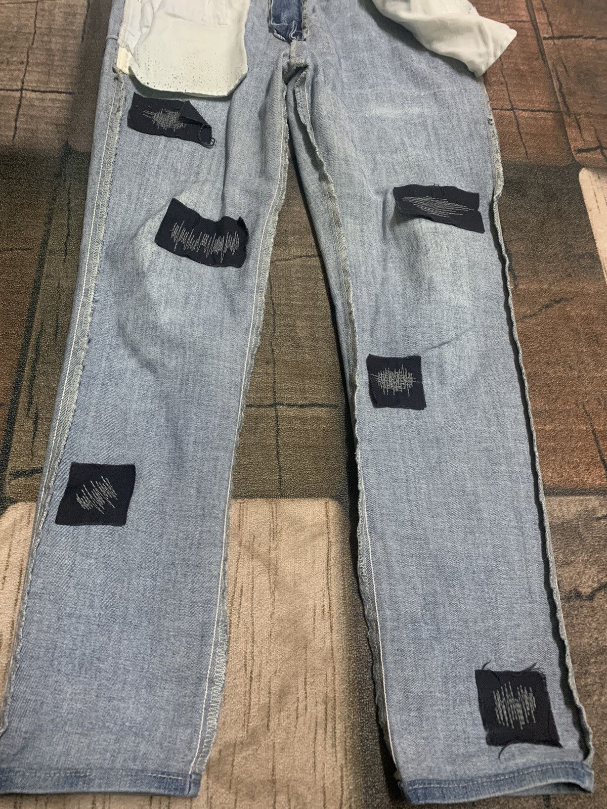 Japanese Brand × Tornado Mart TORNADO MART SLIM SKINNY WHISKERED BORO WASHED JAPANESE Size US 32 / EU 48 - 16 Thumbnail