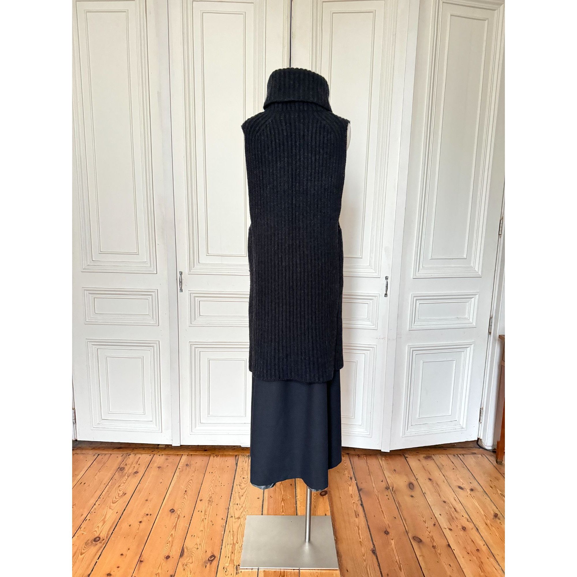 Celine Phoebe Philo Navy Heavy Knitted Vest Size XS / US 0-2 / IT 36-38 - 5 Thumbnail