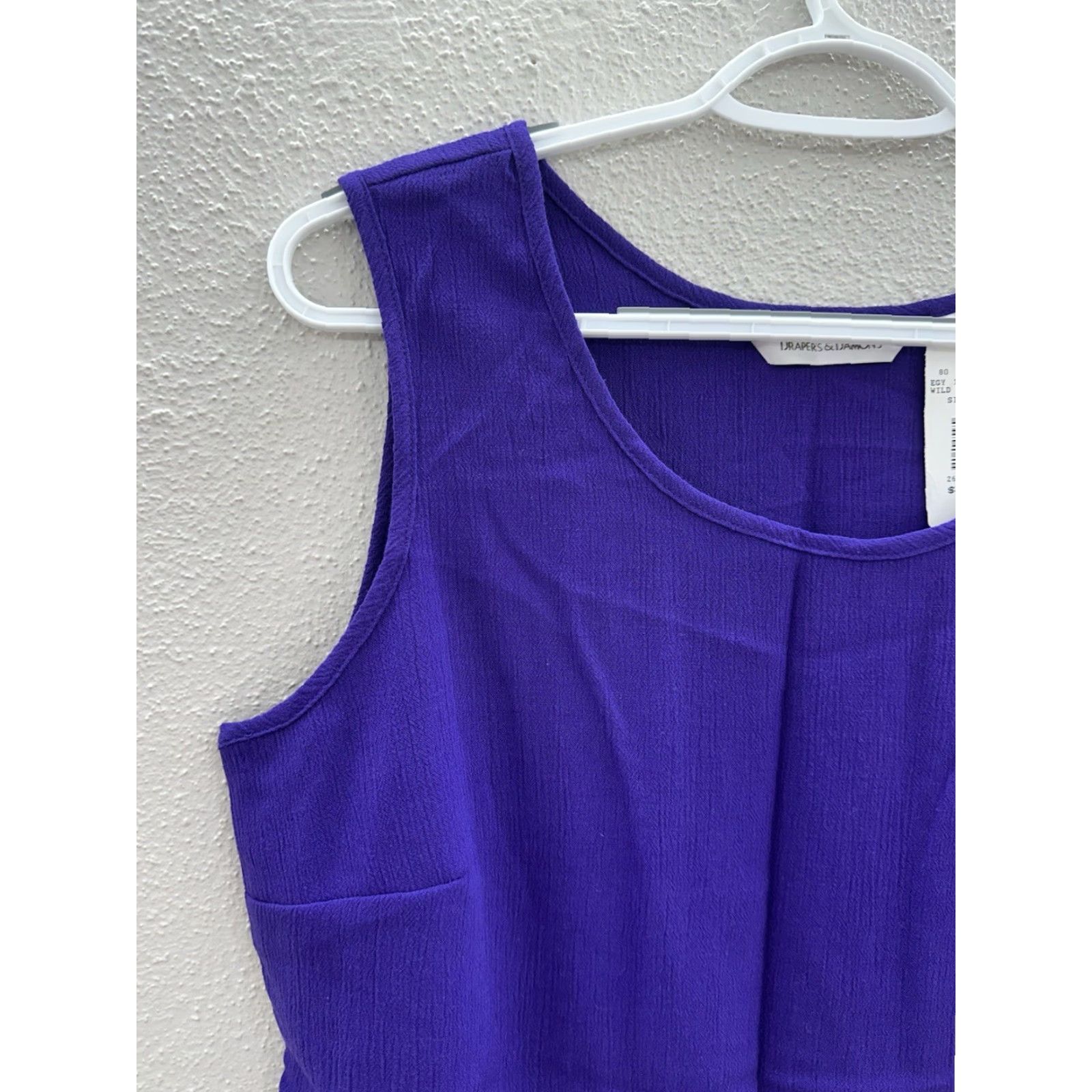 Vintage Drapers & Damons Womens Tank Top Size Medium Purple Wild Plum NWTs Size M / US 6-8 / IT 42-44 - 2 Thumbnail