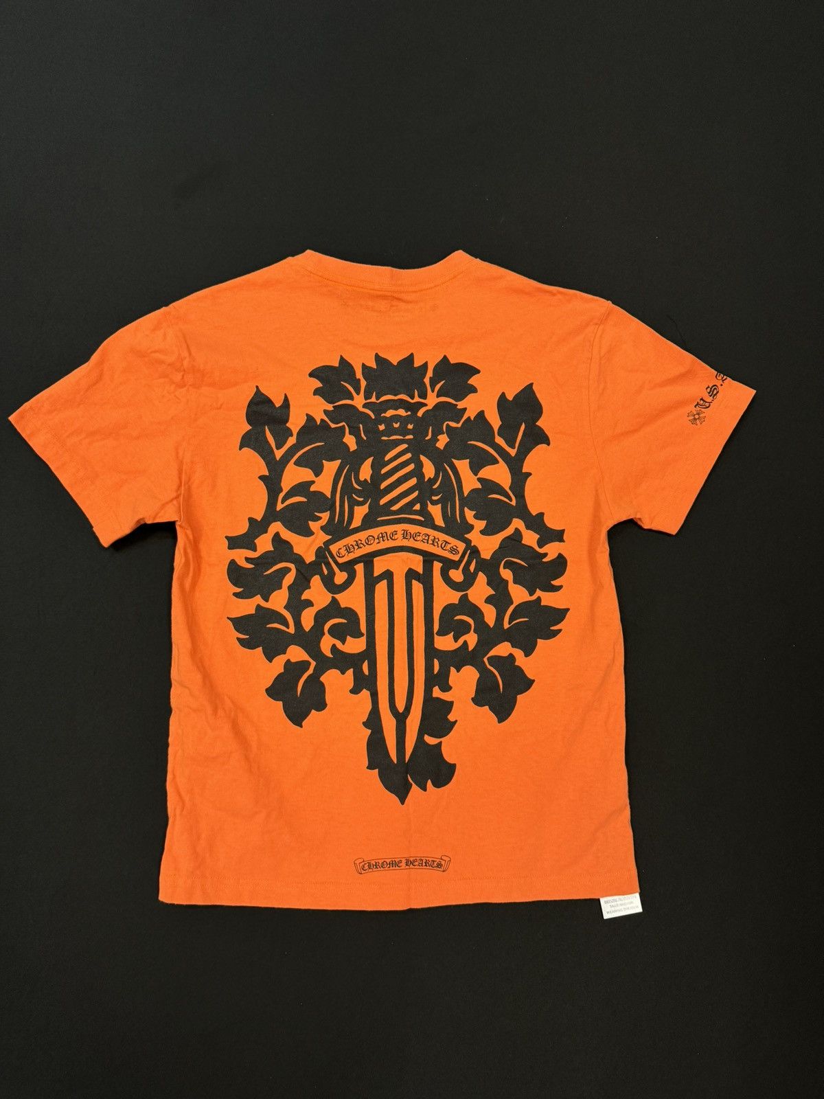 image of Chrome Hearts Dagger Orange T-Shirt, Men's (Size Small)