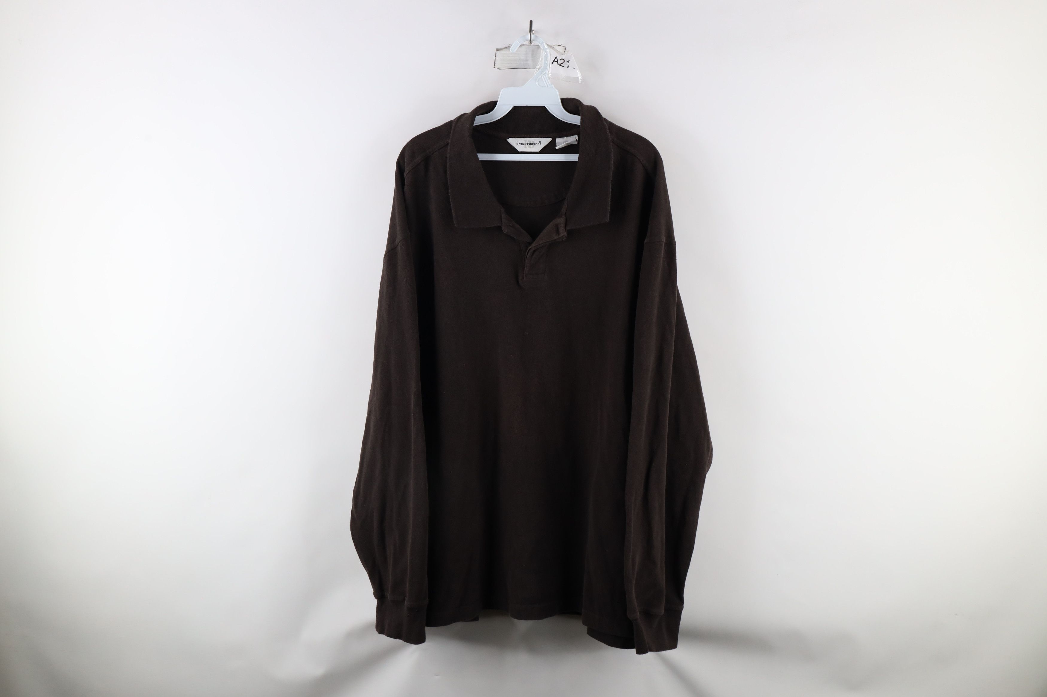 Vintage Vintage 90s Streetwear Heavyweight Ribbed Long Sleeve Polo Size US XXL / EU 58 / 5 - 1 Thumbnail