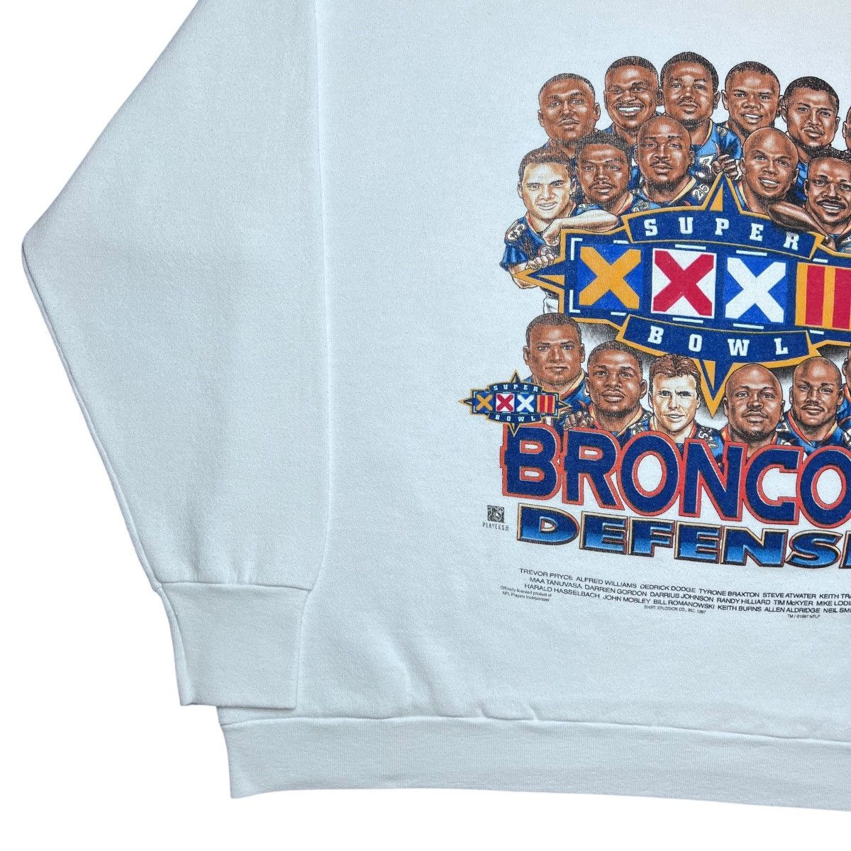 NFL Vtg 1997 NFL Denver Broncos Super Bowl Caricature Sweatshirt Size US XL / EU 56 / 4 - 22 Thumbnail