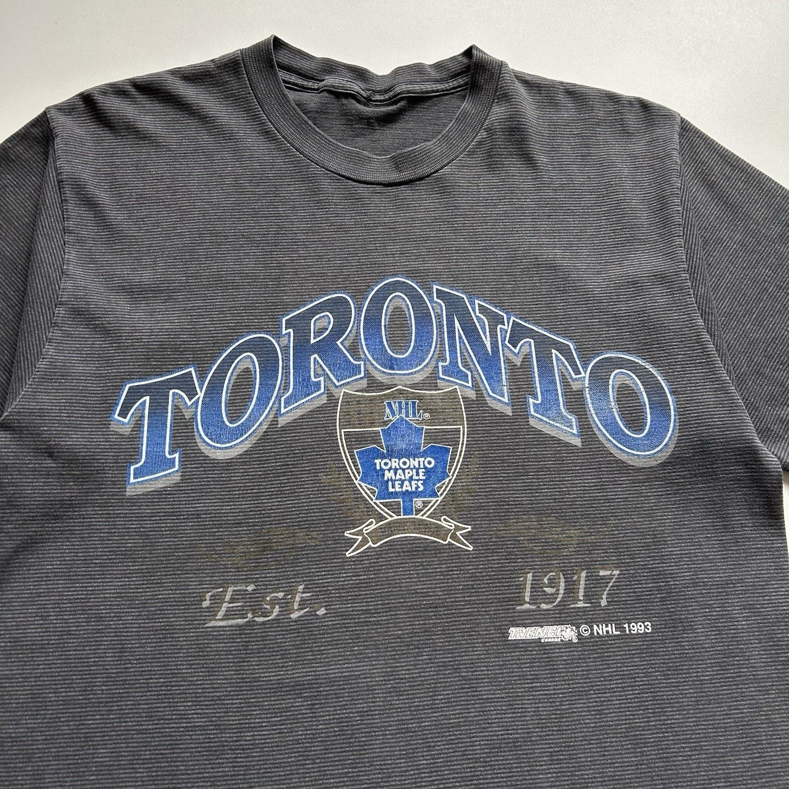 NHL × Vintage Vintage 90s Toronto Maple Leafs Shirt Large NHL Faded Black Size US L / EU 52-54 / 3 - 2 Thumbnail
