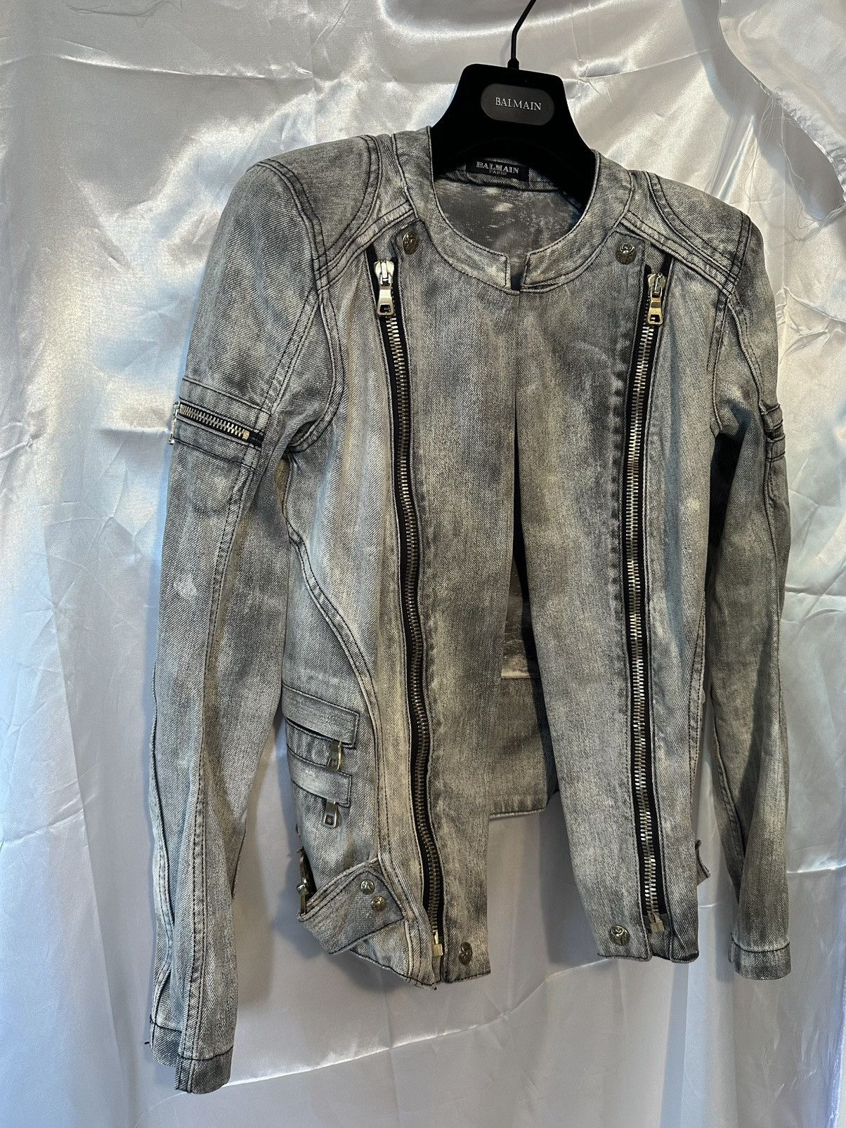 Balmain Balmain SS12 Zip Denim Jacket Size US S / EU 44-46 / 1 - 4 Thumbnail