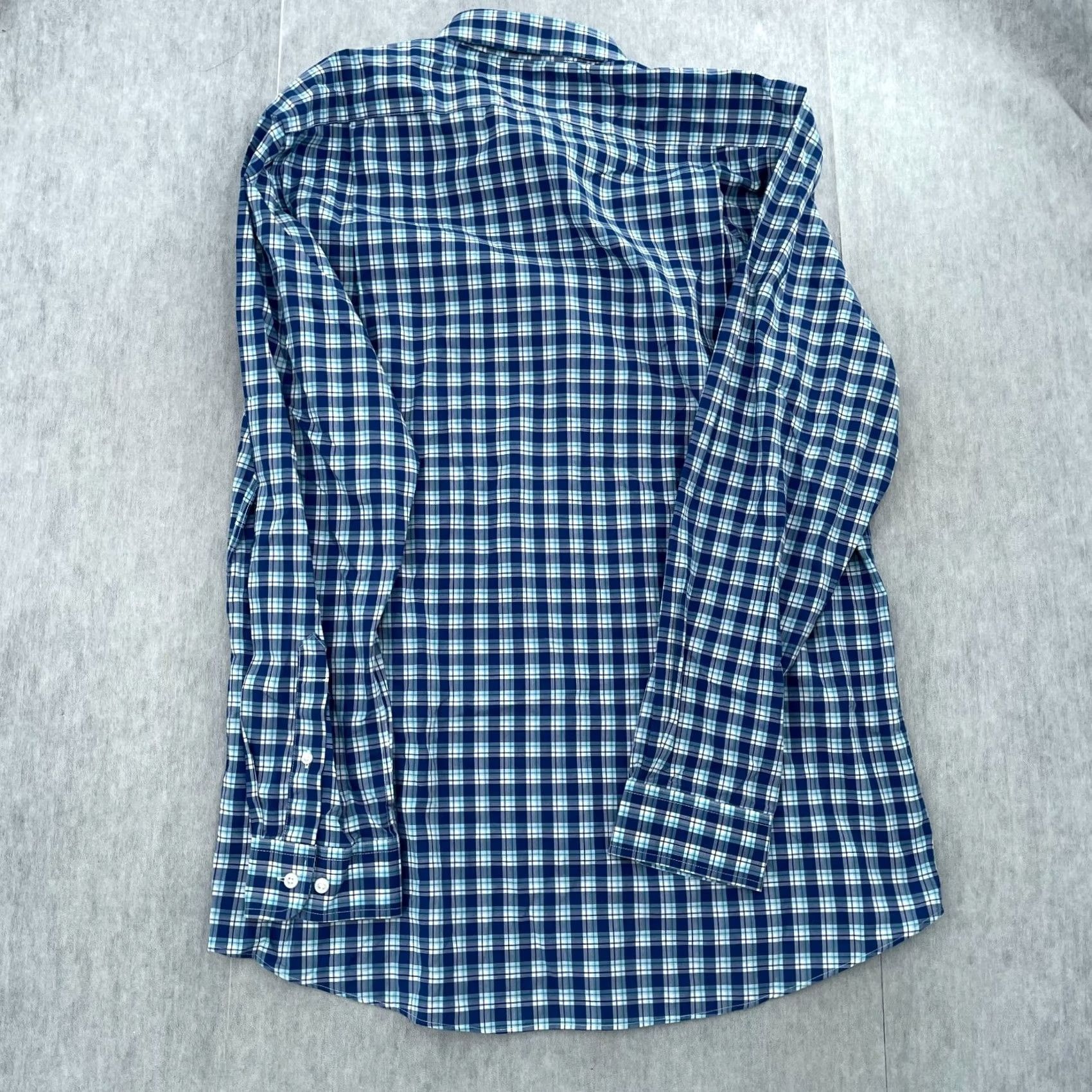 Vintage VINTAGE LL Bean Shirt Adult Large Tall Blue Check Wrinkle Free Cotton Long Sleeve Mens L Size US L / EU 52-54 / 3 - 5 Thumbnail