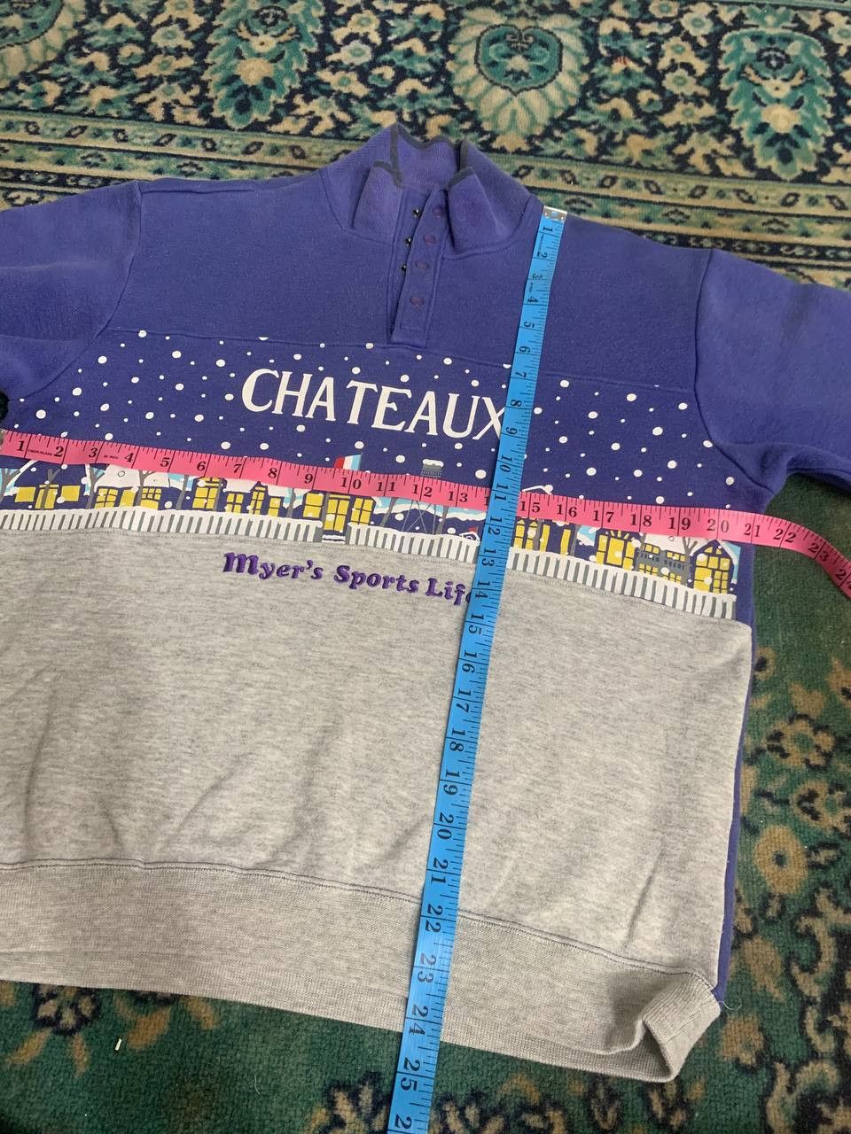 Vintage Vintage Chateux Sweatshirt Art Design Small Size US S / EU 44-46 / 1 - 6 Thumbnail