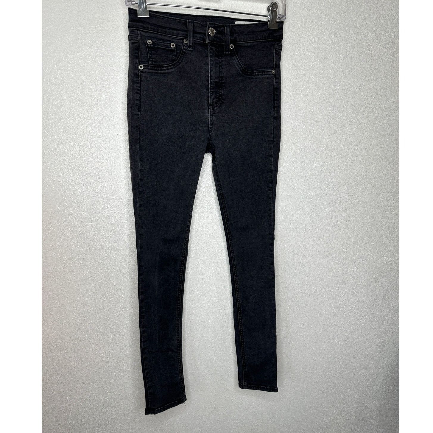 Rag & Bone Rag & Bone Dark Gray High Rise Ankle Skinny Jeans 26 Size 26" / US 2 / IT 38 - 3 Thumbnail