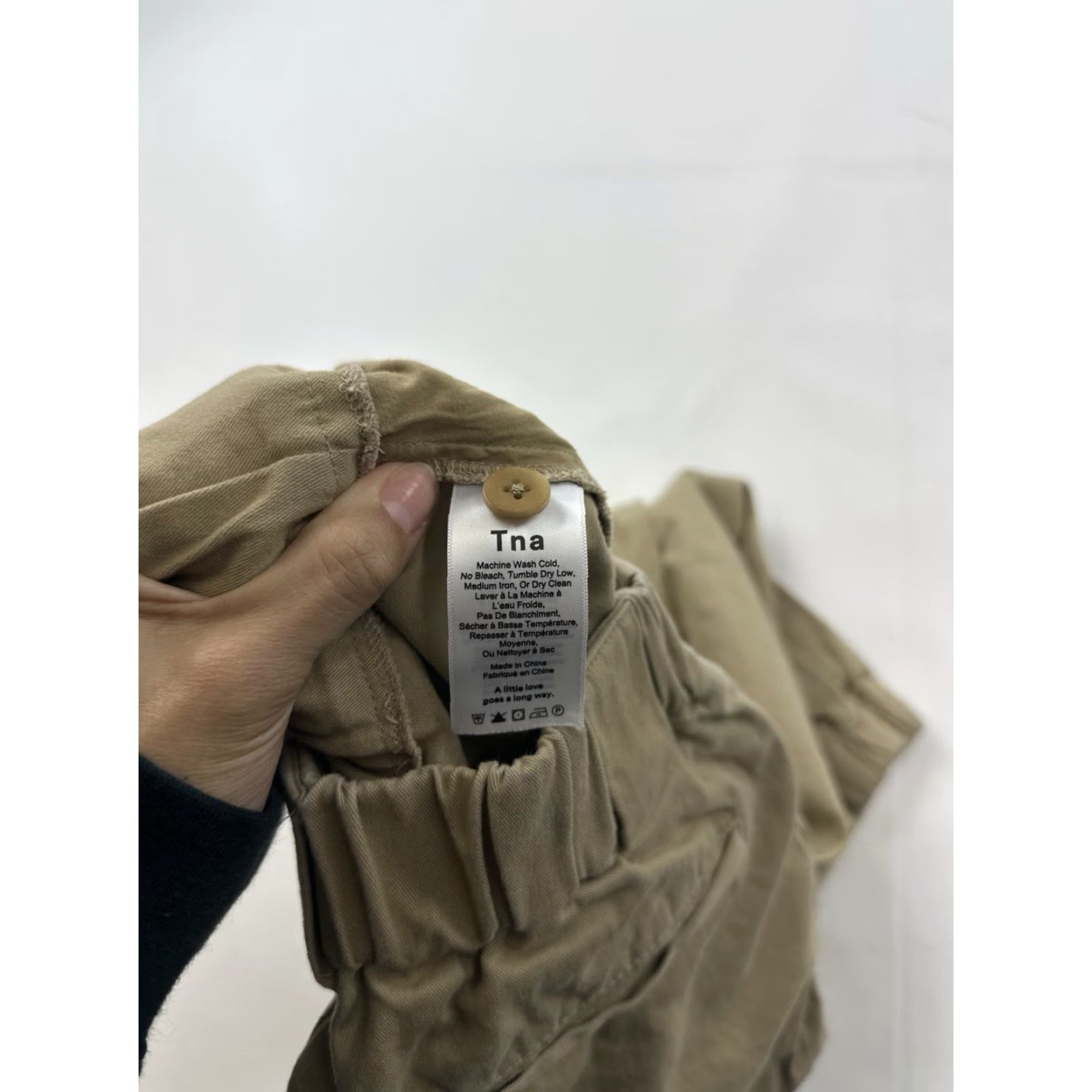 Aritzia VINTAGE Aritzia TNA Pants Womens XS Khaki Beige Jogger Pockets Brown Twill Solid Size 26" / US 2 / IT 38 - 6 Thumbnail
