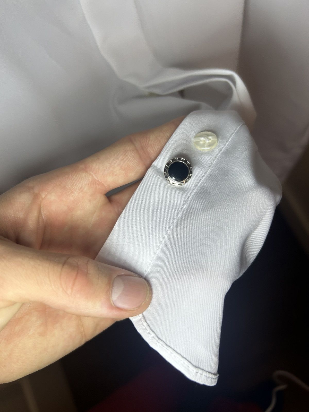 Designer × Vintage Bruttini Italy embroidered collar white button up longsleeve Size US XL / EU 56 / 4 - 8 Thumbnail