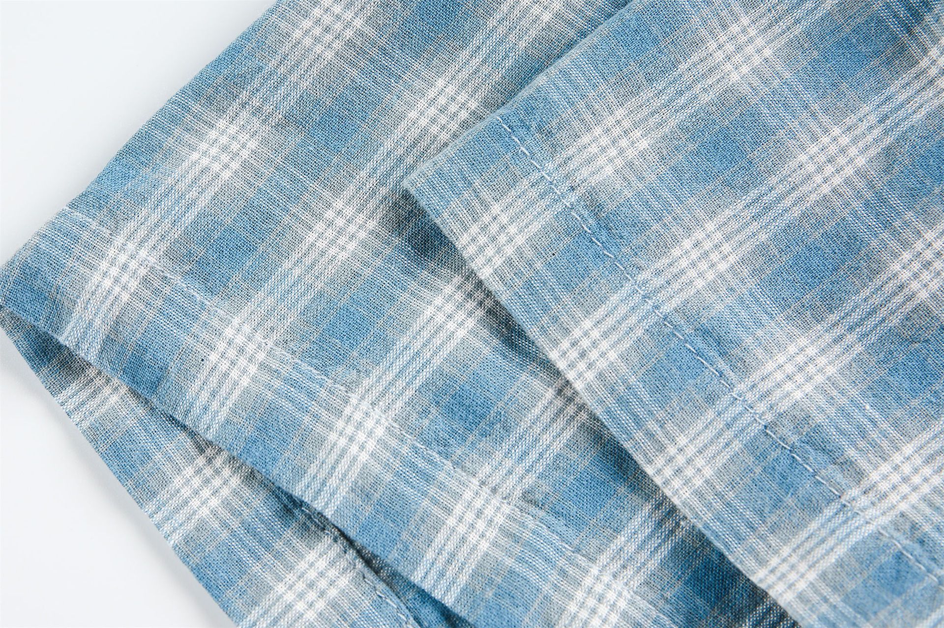 Japanese Brand × Vintage Japanese retro simple plaid pure cotton loose trendy shirt Size US M / EU 48-50 / 2 - 5 Thumbnail