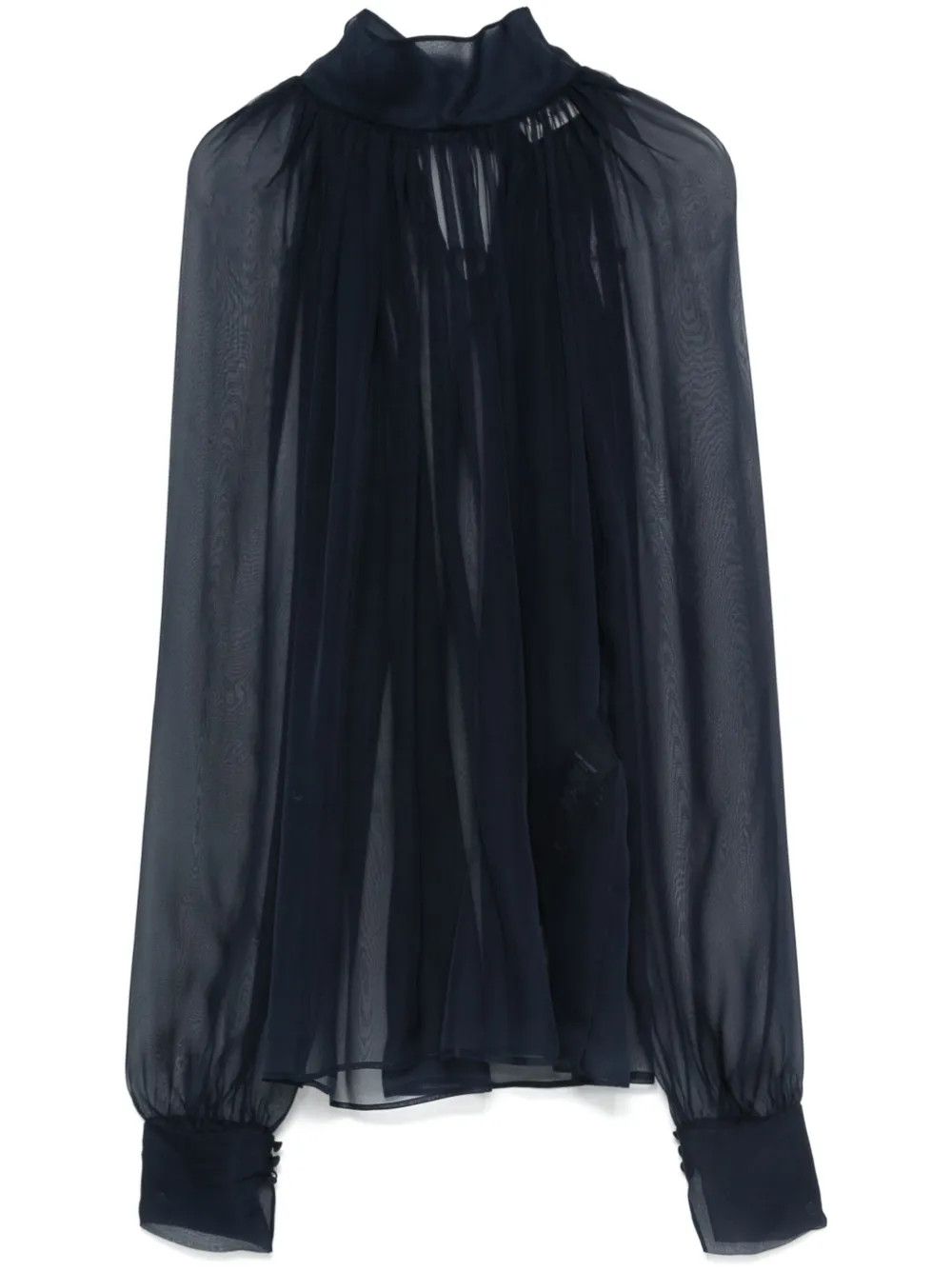 Saint Laurent Paris o1y0126 Silk Tank Top in Midnight Blue Size M / US 6-8 / IT 42-44 - 1 Thumbnail