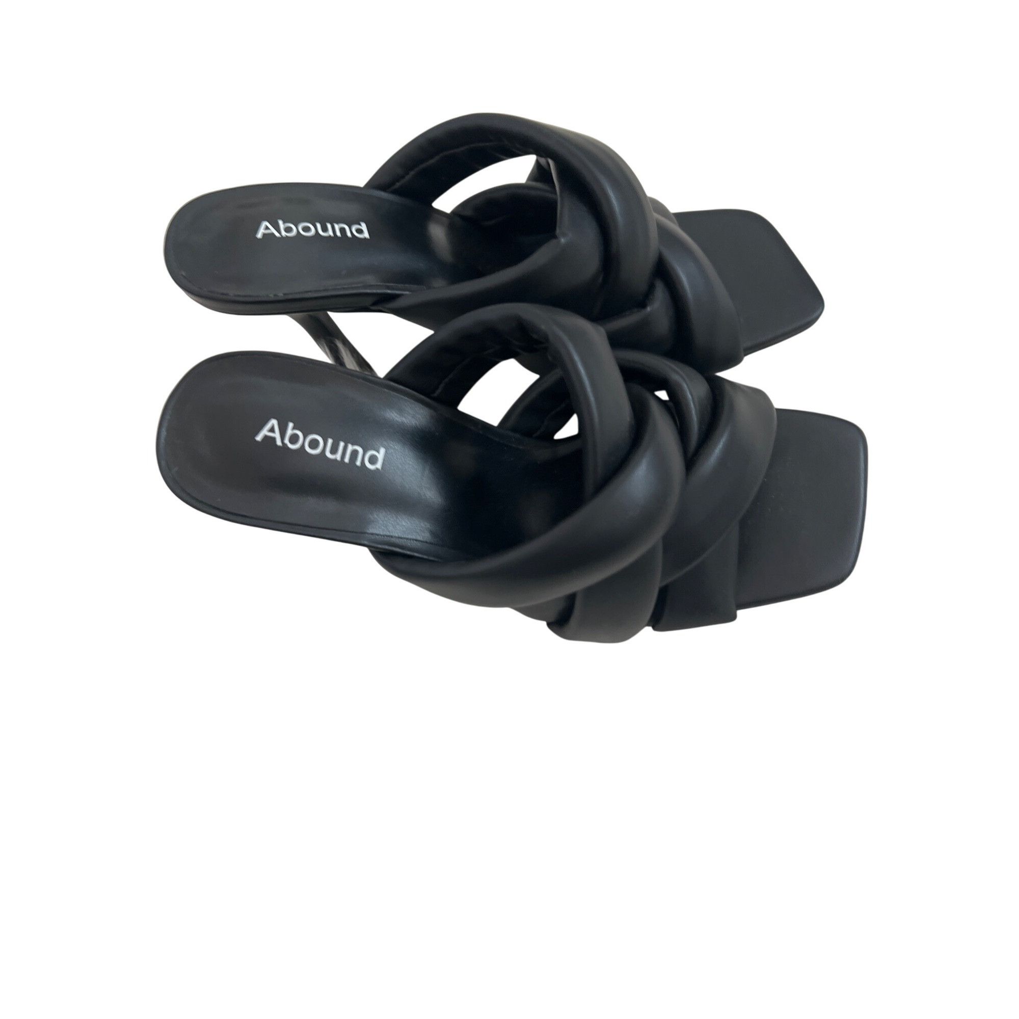 Other Abound Black Strappy Square Toe Heels Size US 7 / IT 37 - 5 Thumbnail
