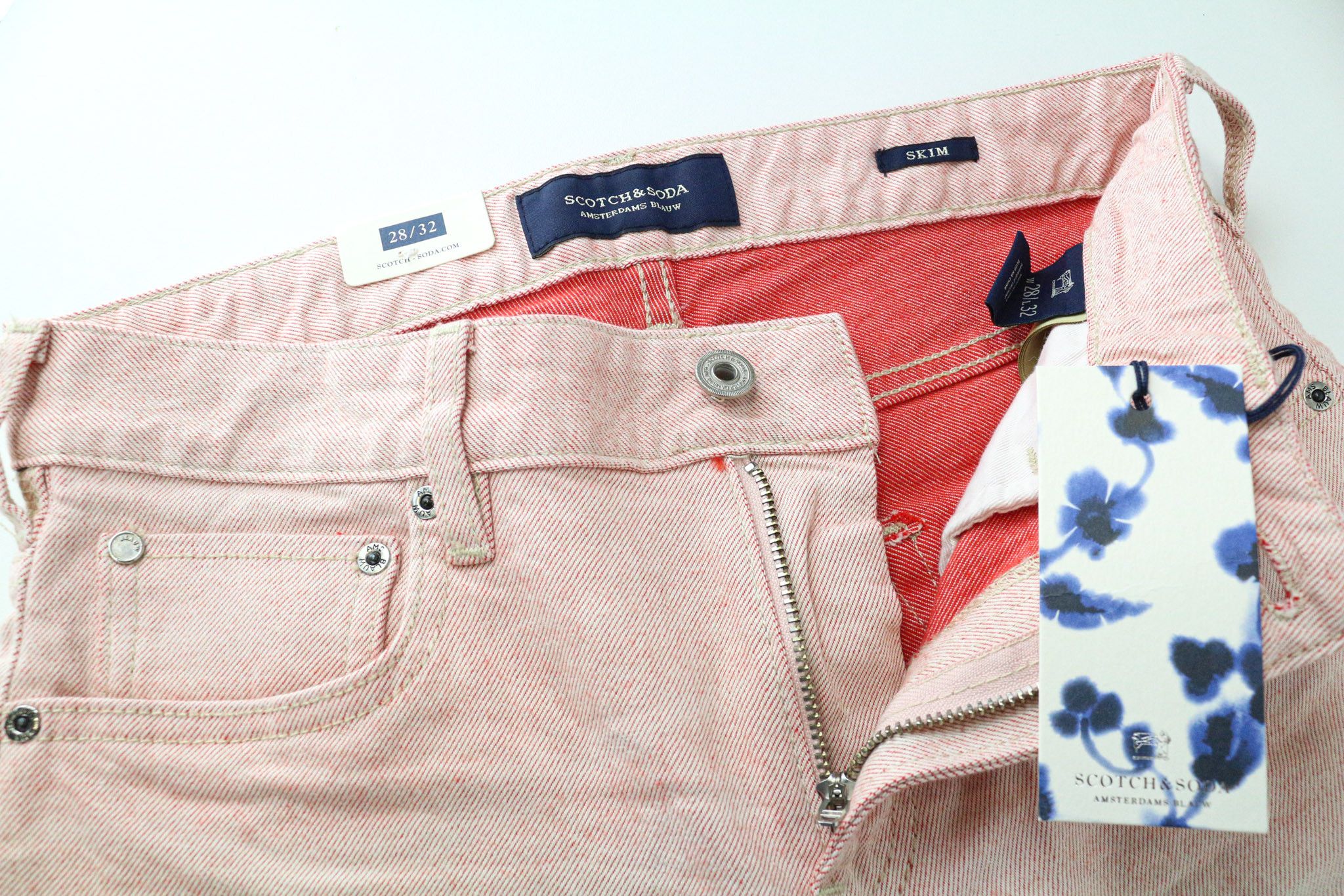 Scotch & Soda SKIM W28/L32 Pink Skinny Stretch Jeans 75194 Size US 28 / EU 44 - 3 Thumbnail