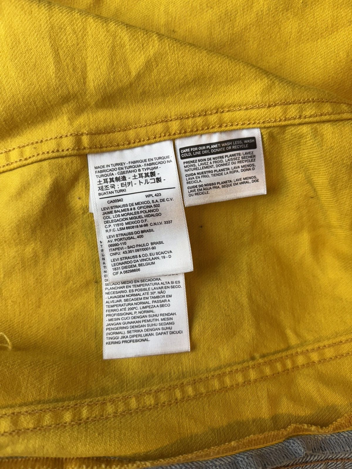 Levi's × Off-White Levi’s x Off-White Yellow Denim Jacket Size US S / EU 44-46 / 1 - 3 Thumbnail