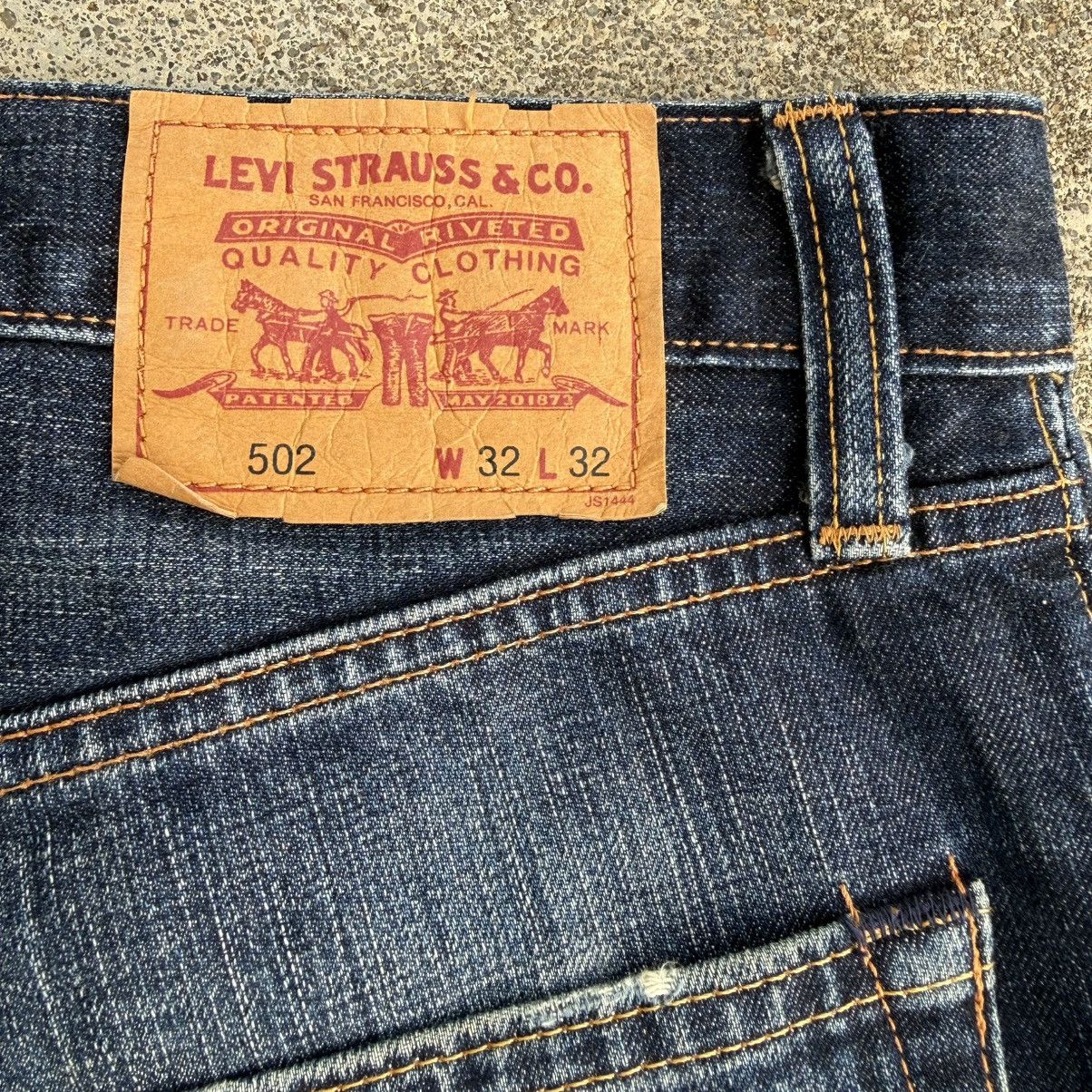 Levi's LEVI'S 502 FADED RIPPEP DENIM JEAN PANTS Size US 34 / EU 50 - 14 Thumbnail