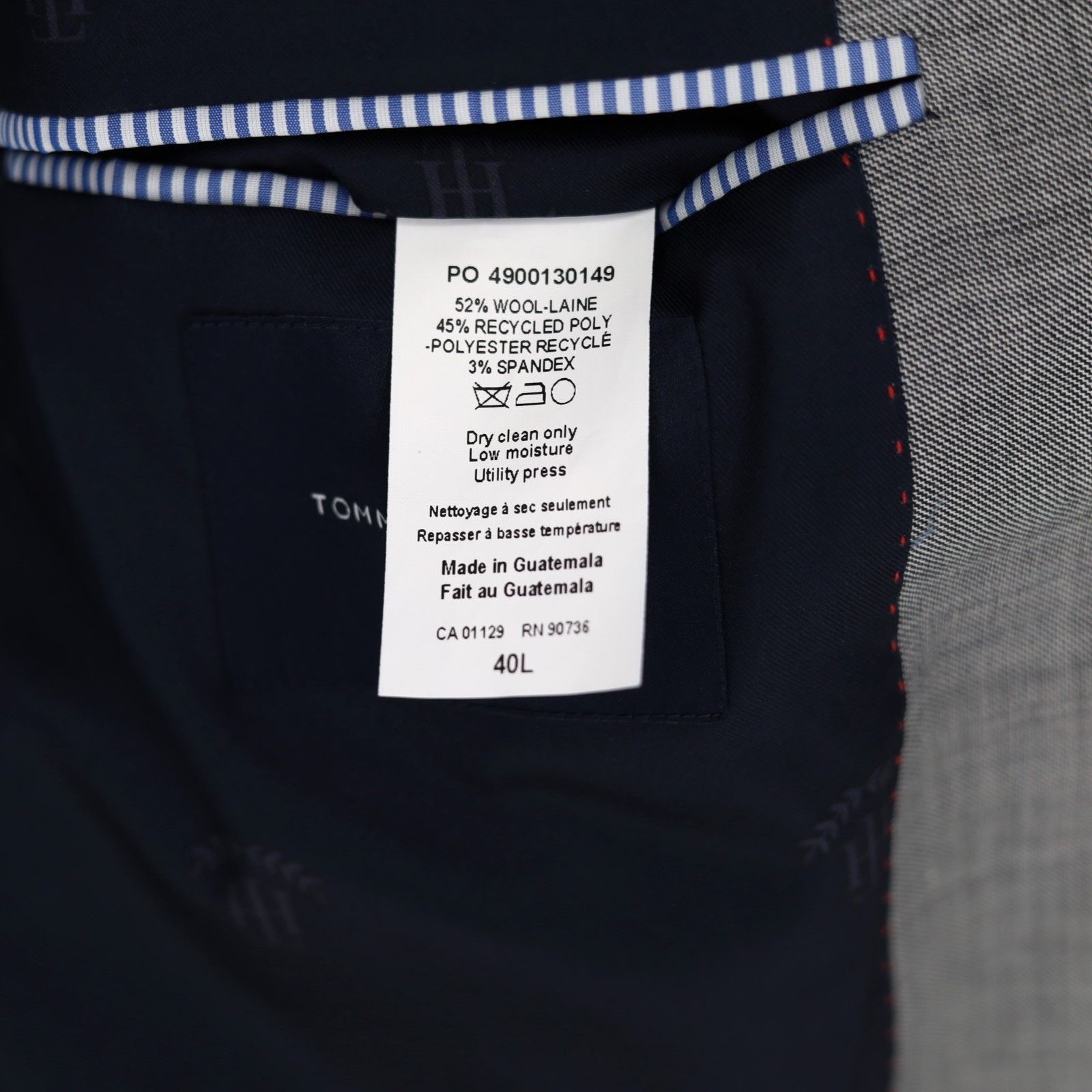 Tommy Hilfiger Tommy Hilfiger Men's Grey Wool Modern Suit Jacket Size 40L Size 40L - 7 Thumbnail