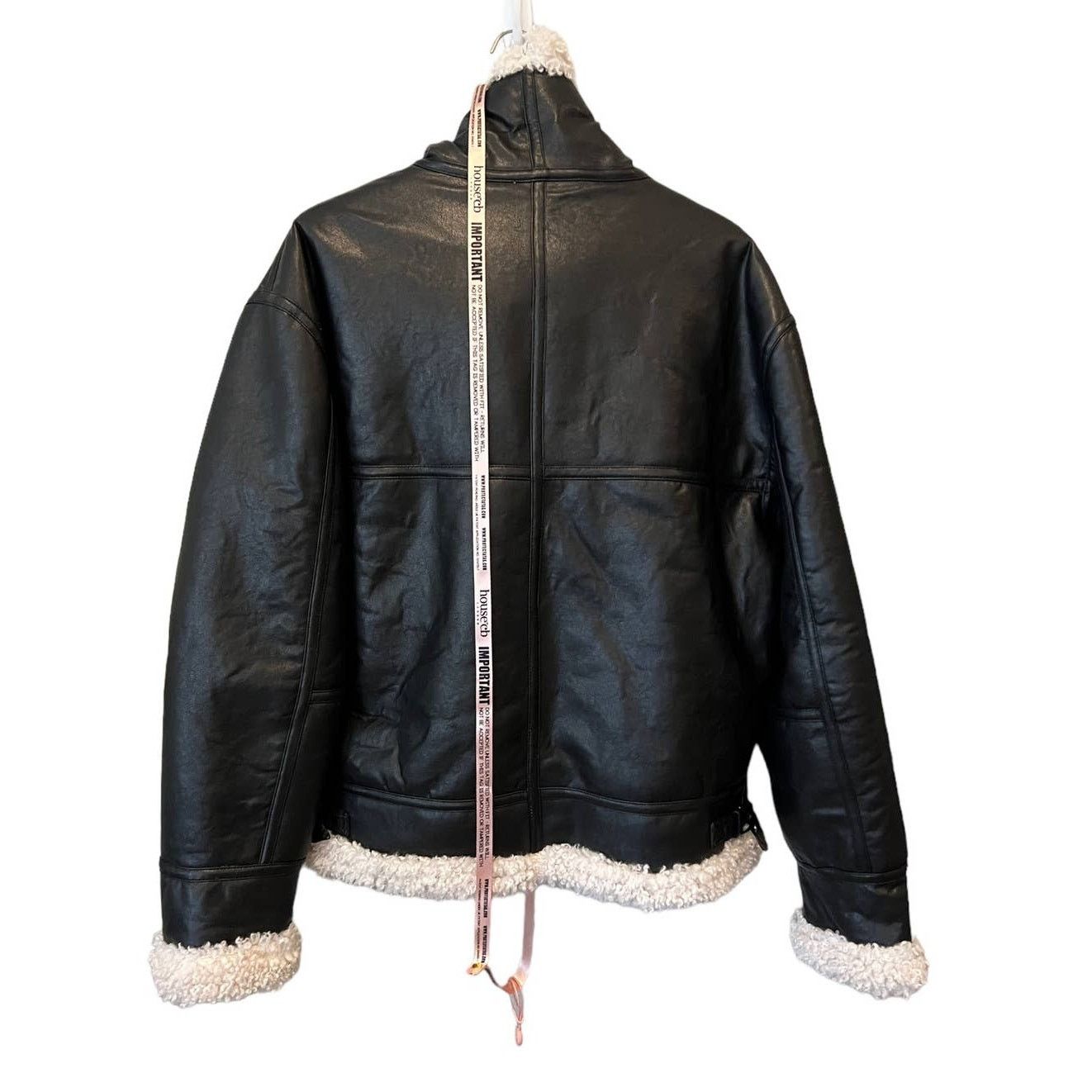 House of CB HOUSE OF CB Madden Faux Leather Jacket Faux Shearling (S) Size S / US 4 / IT 40 - 10 Thumbnail