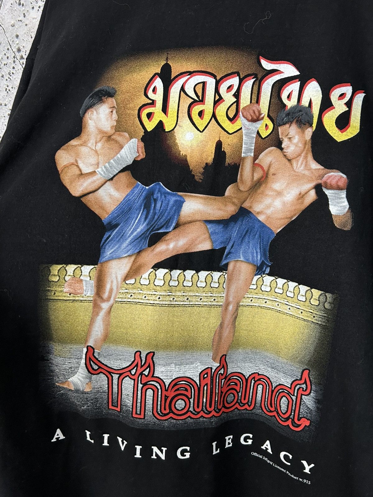Vintage Vintage Muay Thai Thailand Graphic Tee Fighting 90s Size US XL / EU 56 / 4 - 3 Thumbnail
