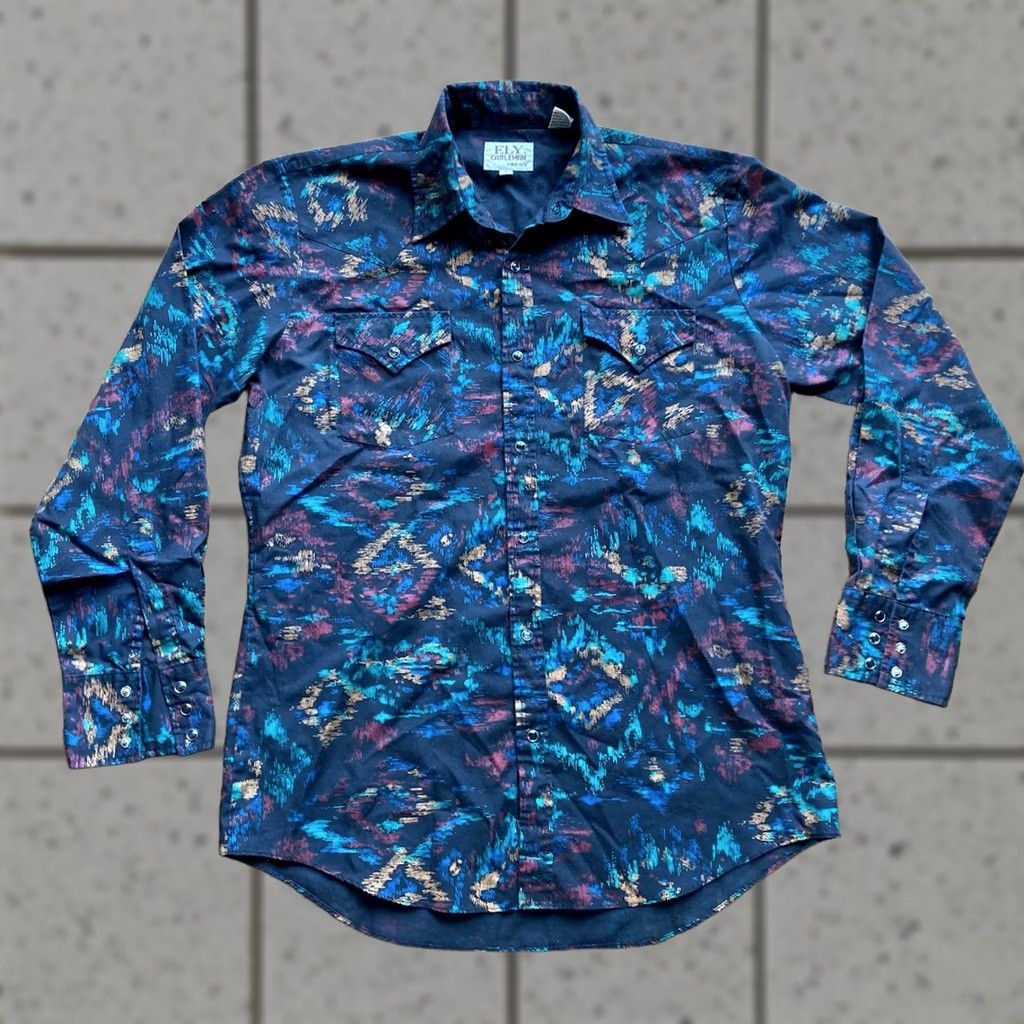 Vintage VINTAGE Ely Cattleman Western Pearl Snap Shirt Mens XL 16 35 AOP Long Sleeve Party VTG Size US XL / EU 56 / 4 - 1 Thumbnail